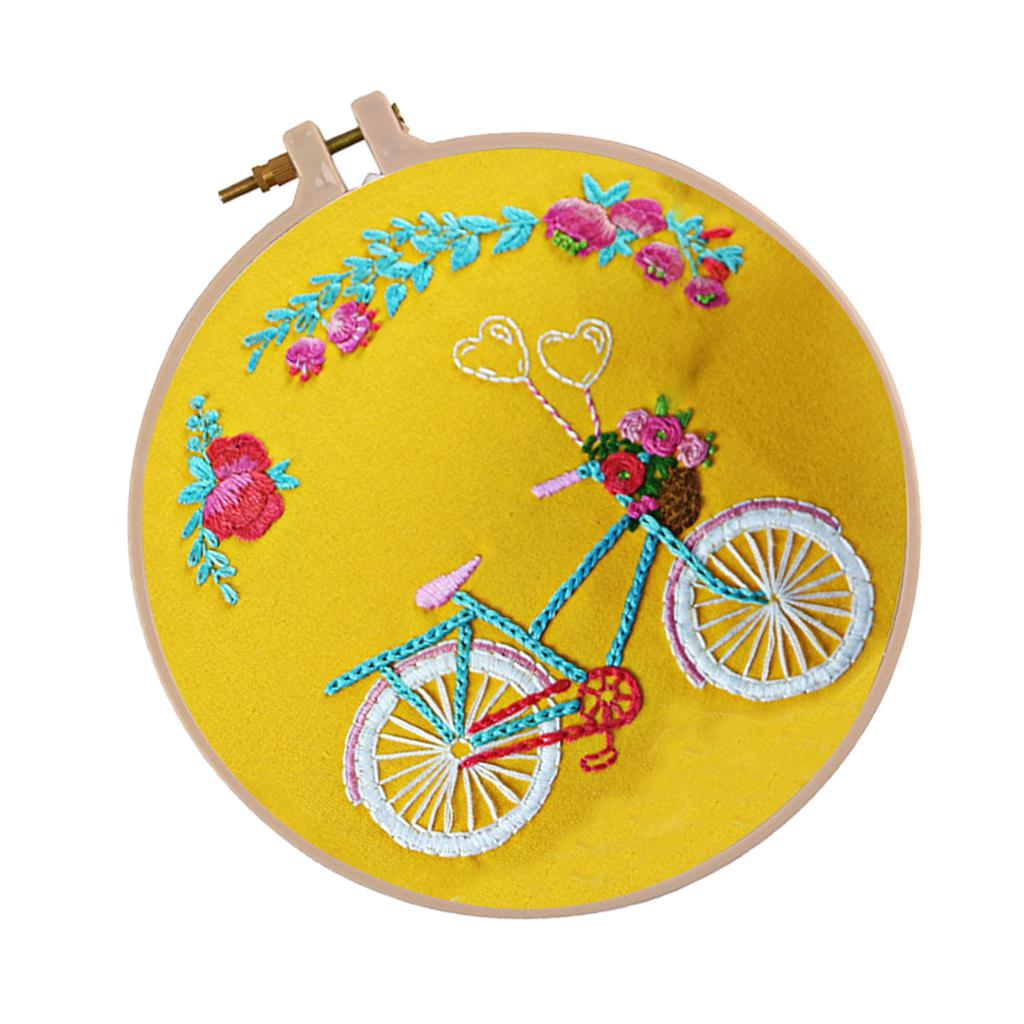 Embroidery Starter Kit Cross Stitch Kit with Bicycle Pattern for Beginners 3
