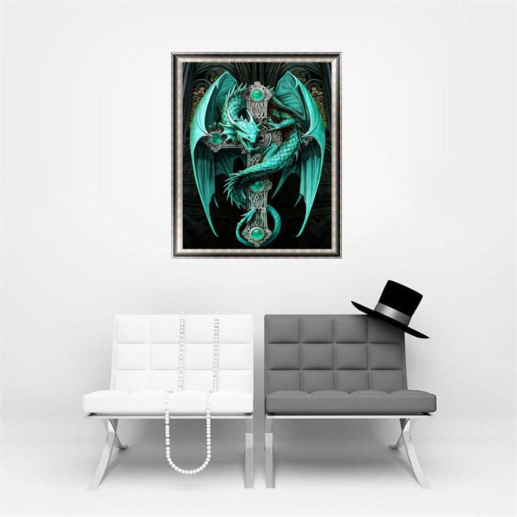 1 Piece DIY Diamond Multiple Patterns Paintings Kits Dragon