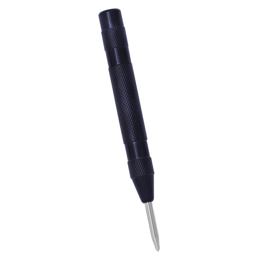 Automatic Center Punch Spring Loaded Marking Starting Hole Black