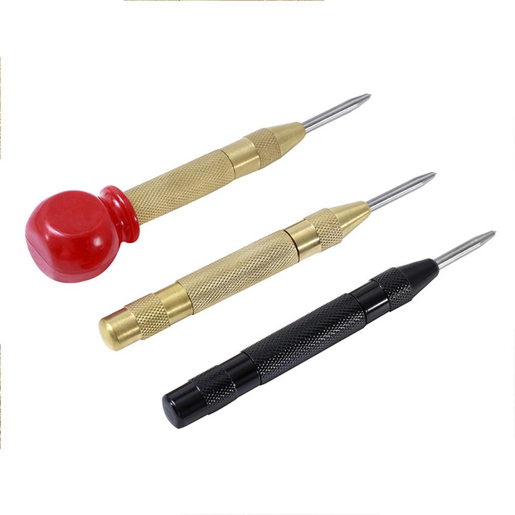 Automatic Center Punch Spring Loaded Marking Starting Hole Black