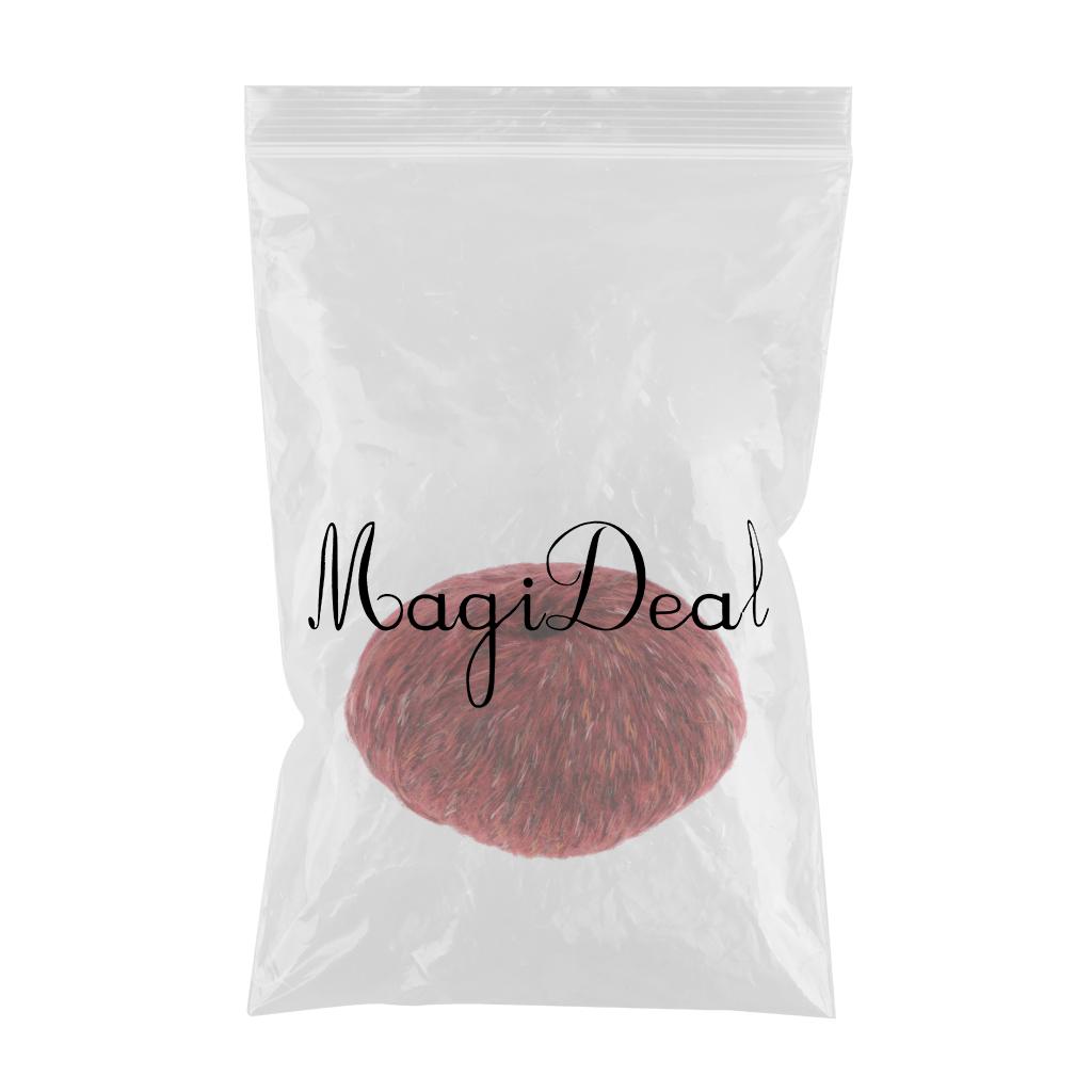 50G Colored Woolen Yarn Fluffy Knitting Yarn for Crochet Project Red