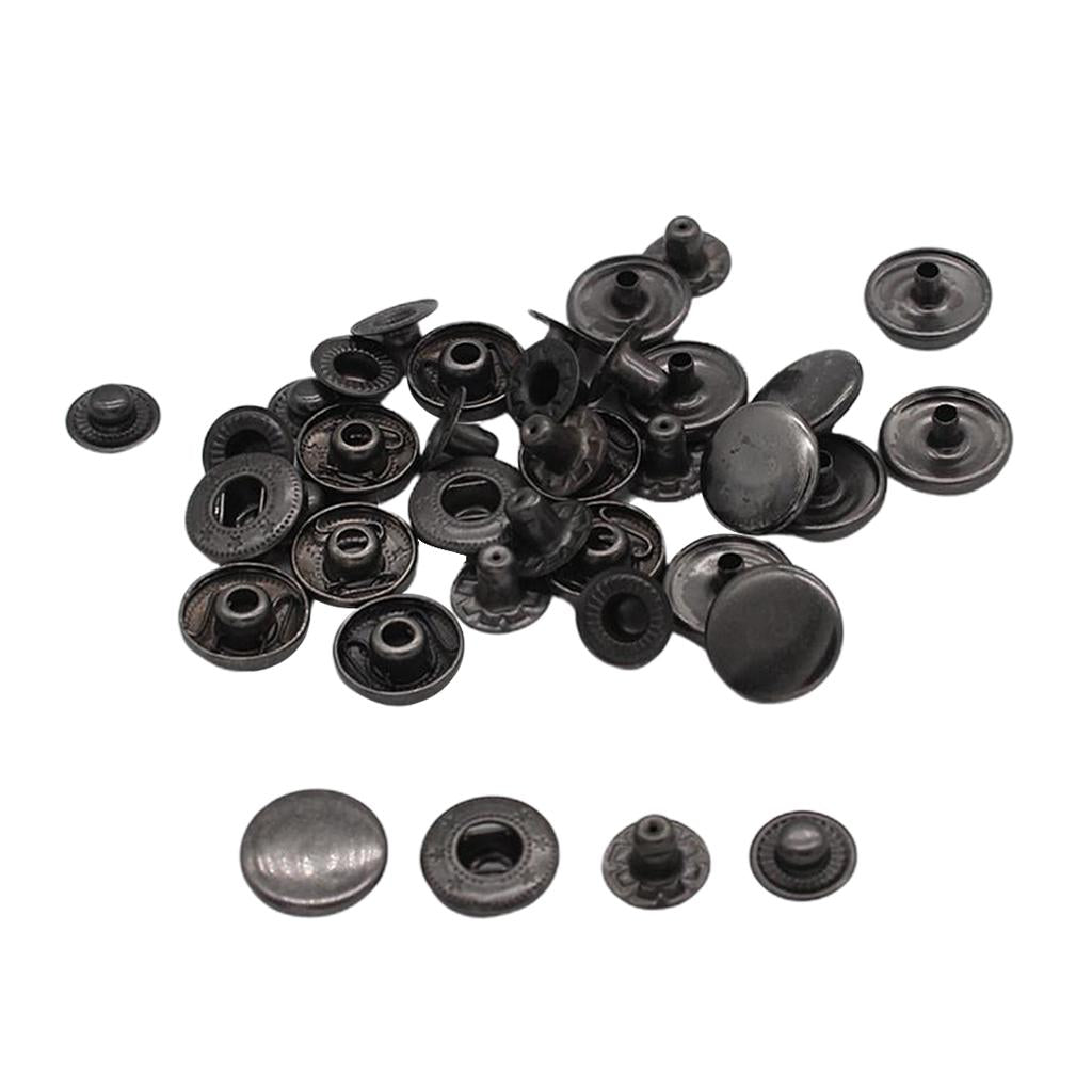 10 Sets Snap Buttons Press Fasteners for Jeans Jacket Clothing Sewing Crafts