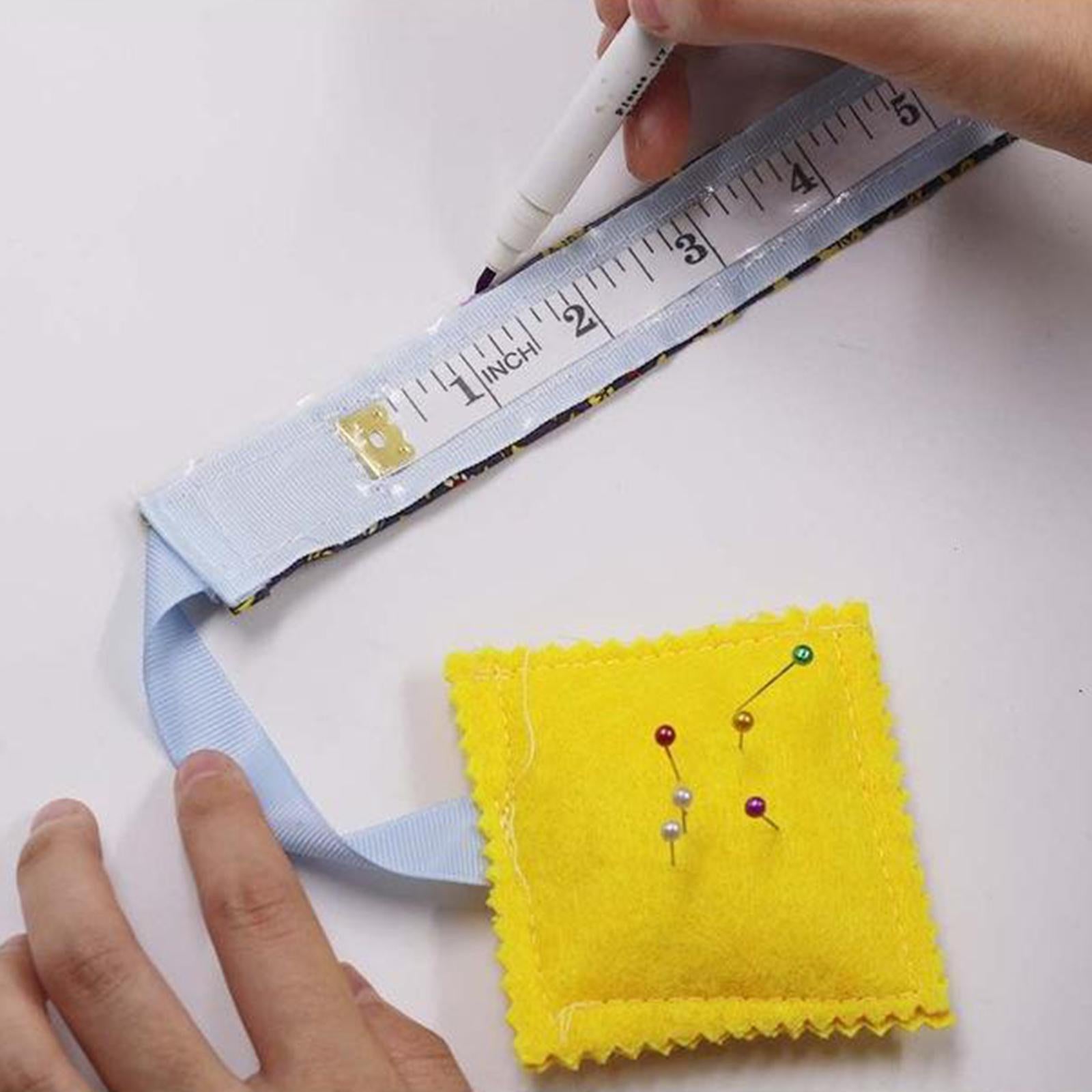 Sewing Kit Tape+Scissor+Head Pins+Pin Cushion For Dressmaker/Tailor 3PCS
