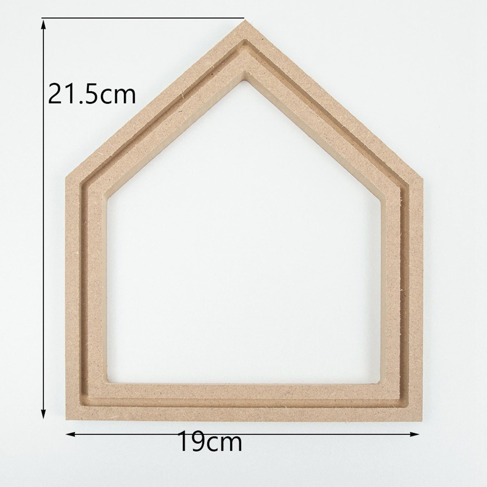 Wood Embroidery Hoops Fixed Frame Cross Stitch DIY Crafts  house shape