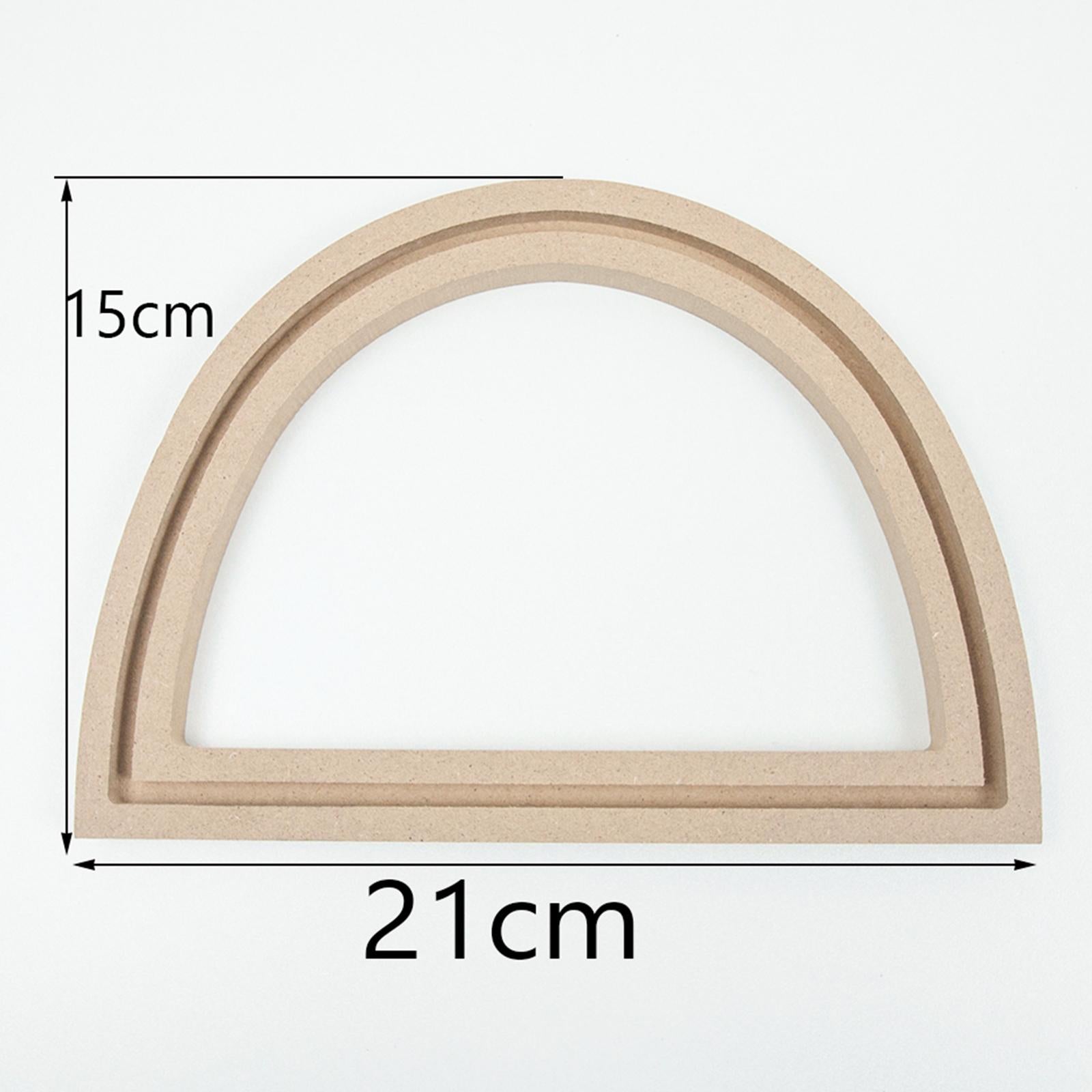 Wood Embroidery Hoops Fixed Frame Cross Stitch DIY Crafts  semicircle shape