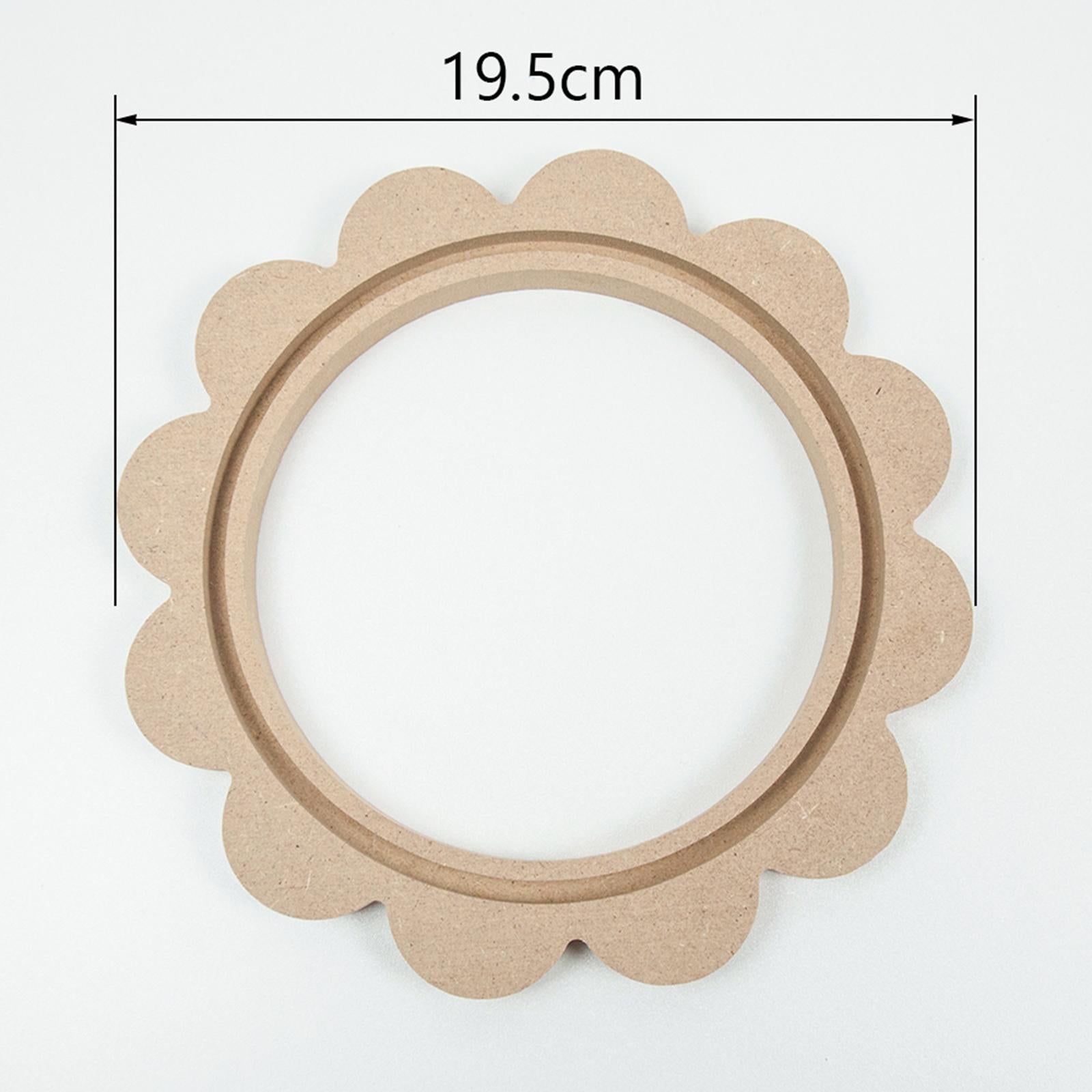 Wood Embroidery Hoops Fixed Frame Cross Stitch DIY Crafts  flower shape