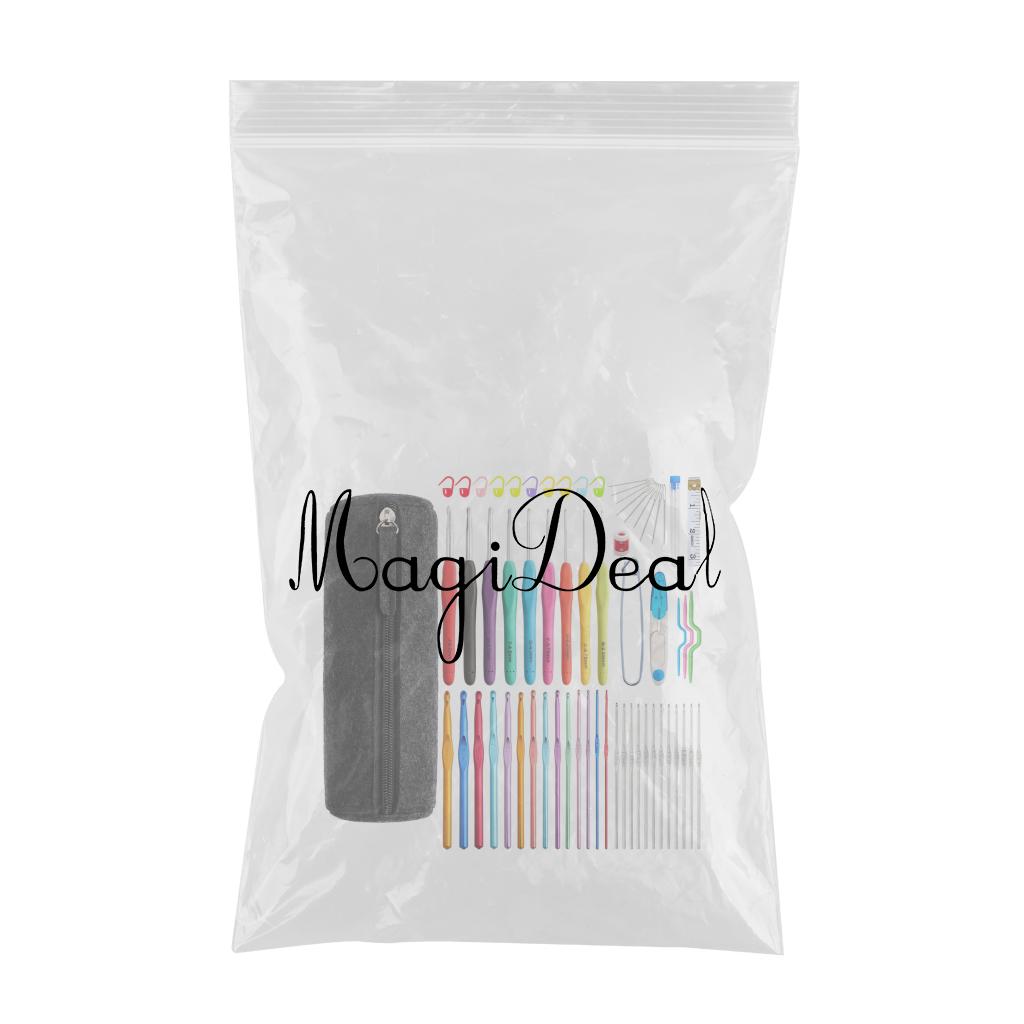 52/62Pcs Crochet Hooks Set Yarn Knitting Needles Tools 62Pcs