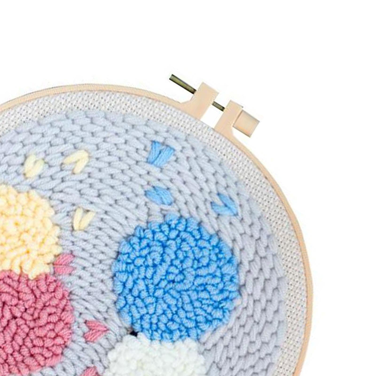 Dandelion Pattern Punch Needle Kit with Basic Tools DIY Needlework Crafts