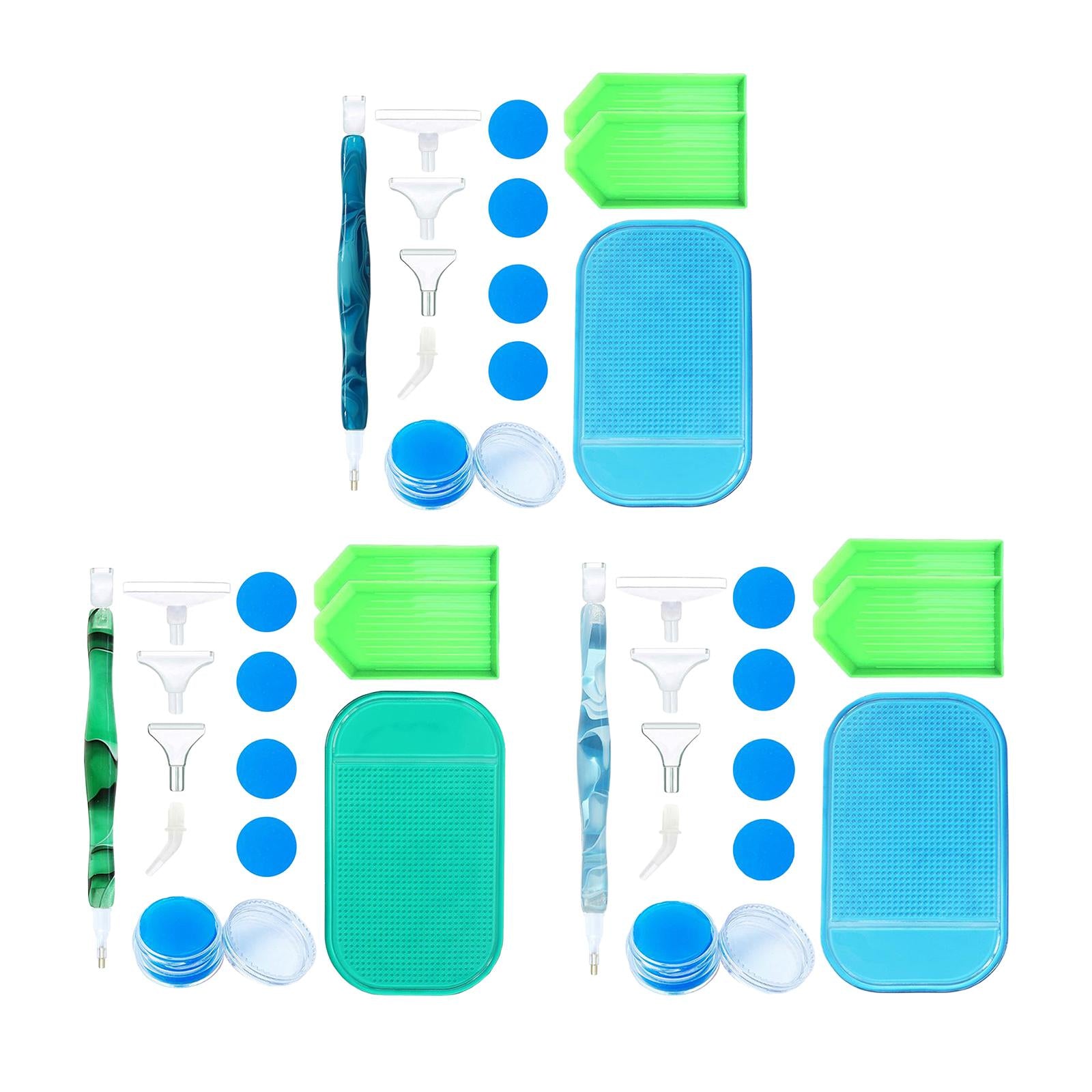 5D DIY Hand Turned Resin Diamond Painting Drill Pen Accessories Dark Blue