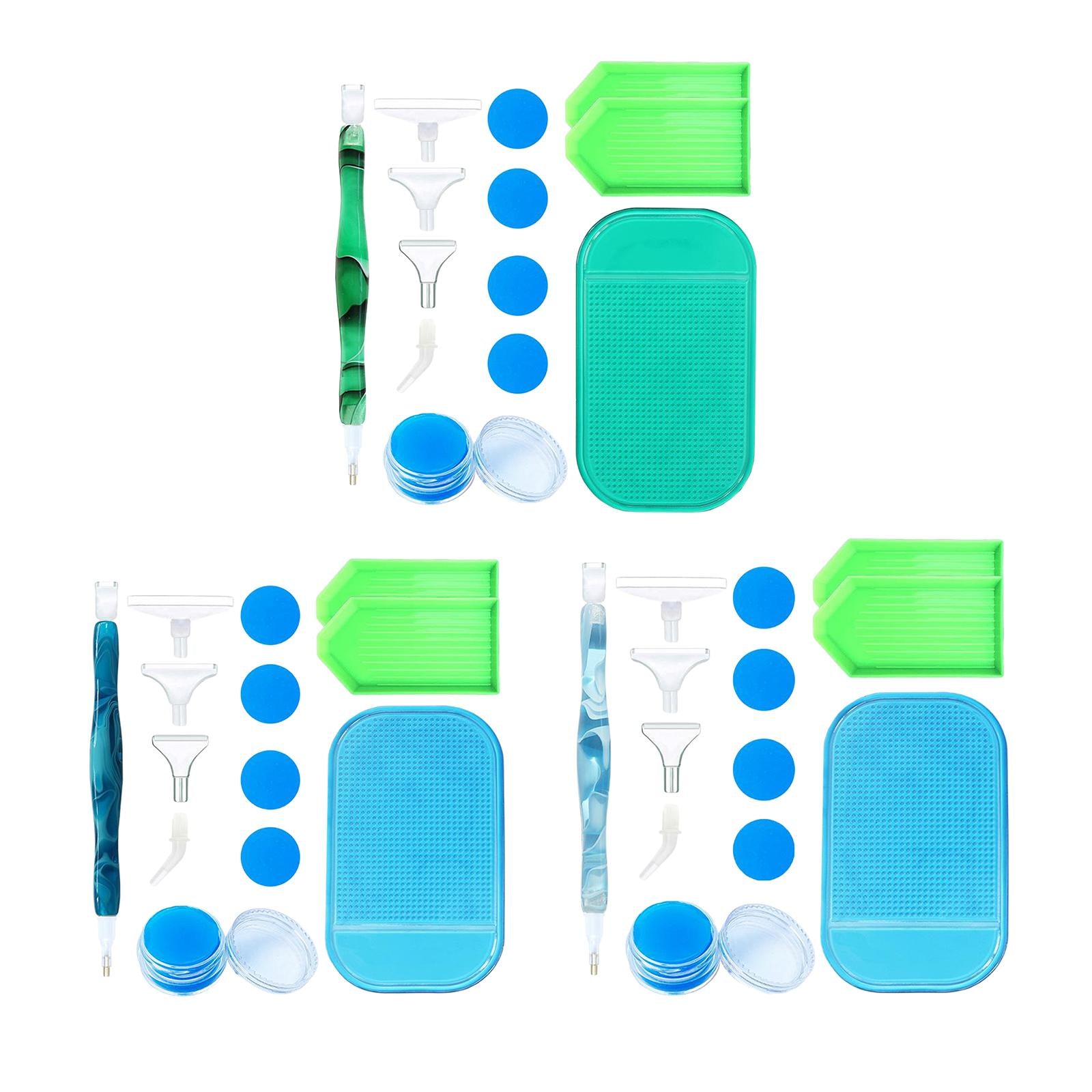 5D DIY Hand Turned Resin Diamond Painting Drill Pen Accessories Dark Blue