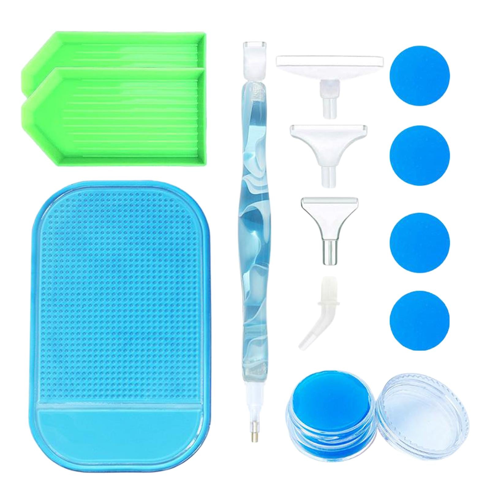 5D DIY Hand Turned Resin Diamond Painting Drill Pen Accessories Light Blue