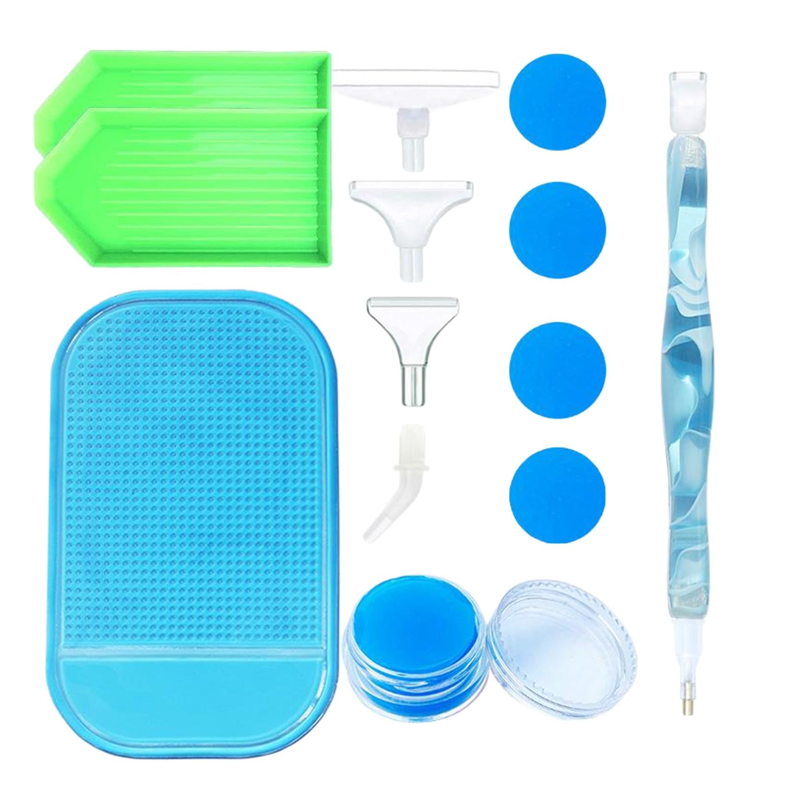 5D DIY Hand Turned Resin Diamond Painting Drill Pen Accessories Light Blue