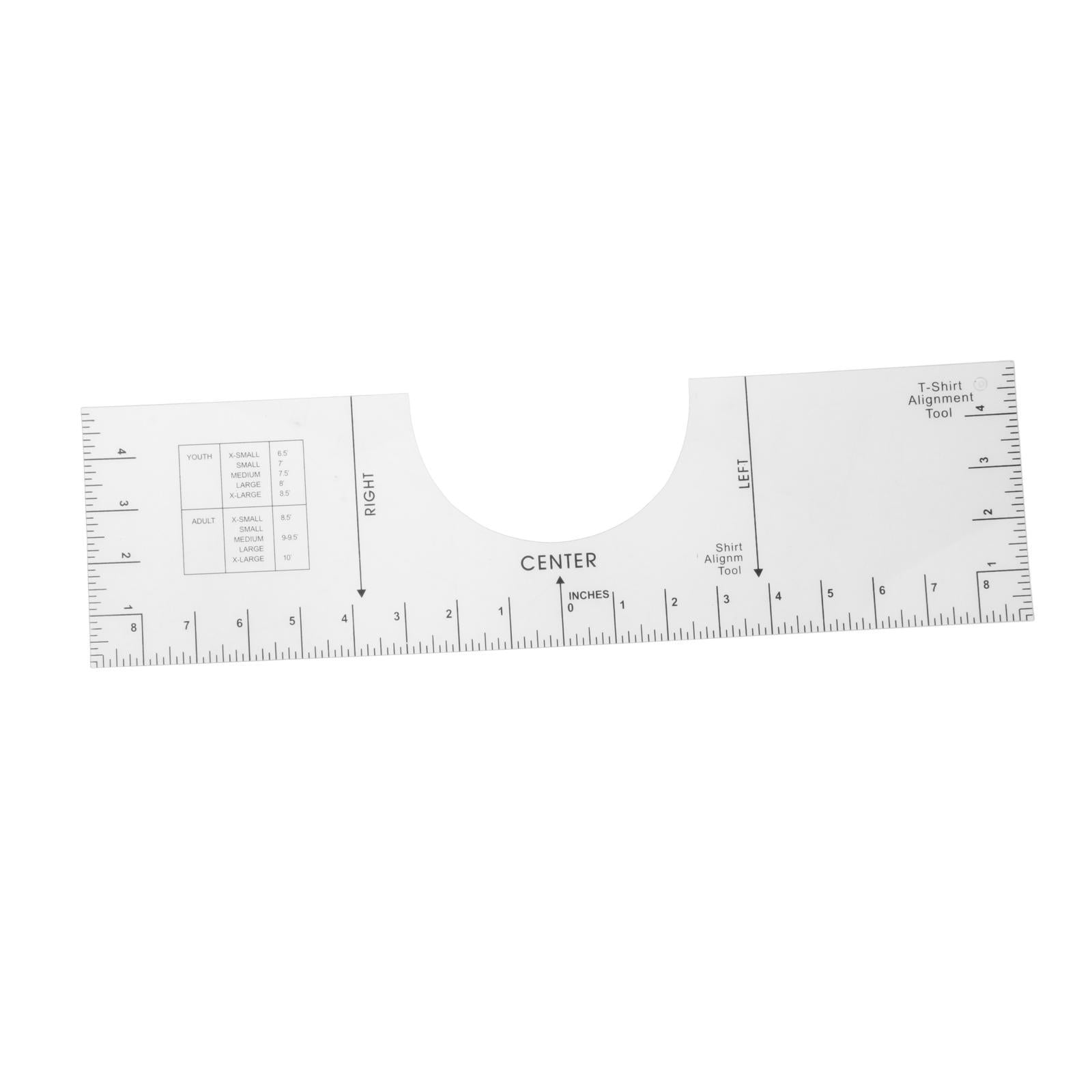 Durable T-shirt Ruler Guide Alignment Tool for Fabric Cutting Sew 18x5 inch