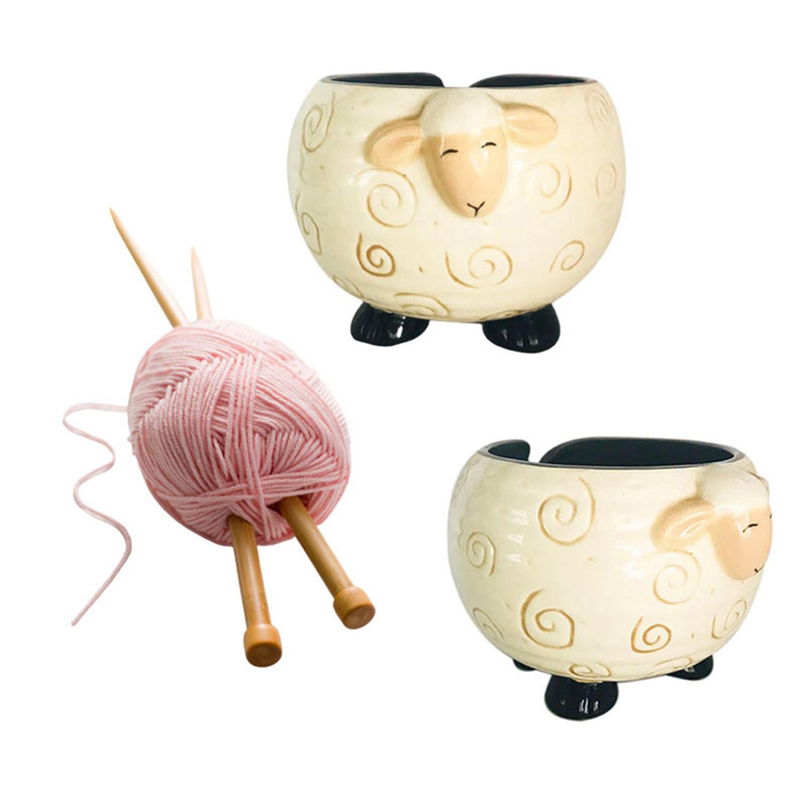 Ceramic Yarn Bowl for Crochet Knitting Wool Yarn Lovers Gift Home Desk Decor