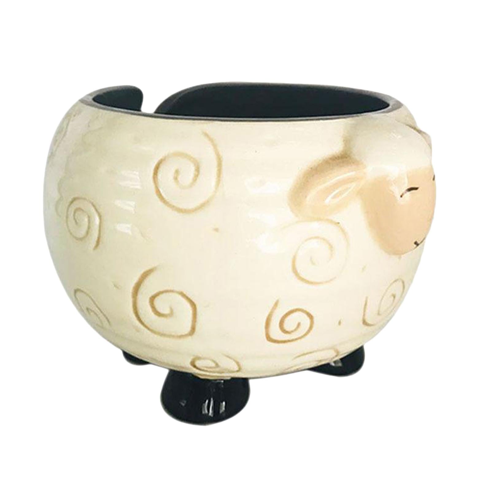 Ceramic Yarn Bowl for Crochet Knitting Wool Yarn Lovers Gift Home Desk Decor