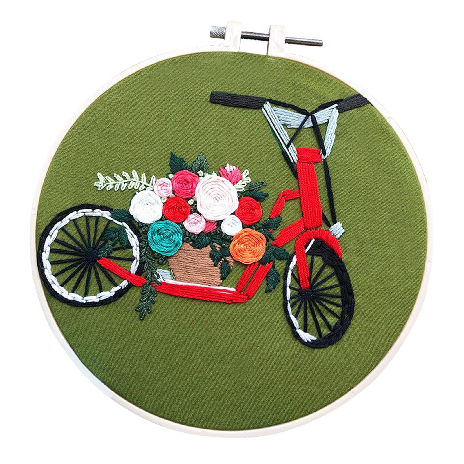 Full Range of Embroidery Kit with Pattern DIY Hoop Craft Dia. 20cm Style 2
