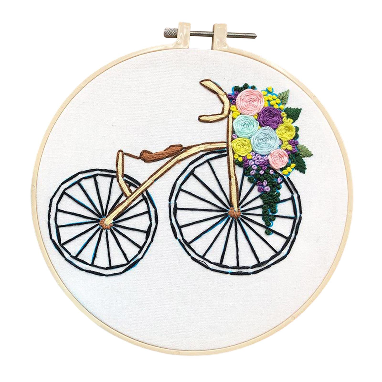 Full Range of Embroidery Kit with Pattern DIY Hoop Craft Dia. 20cm Style 3