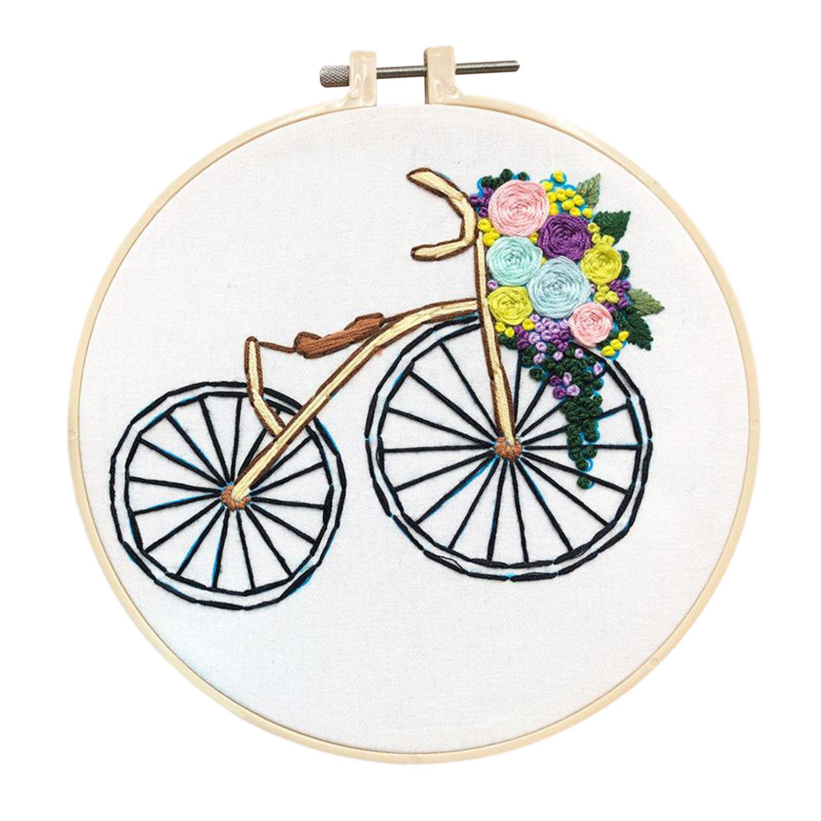 Full Range of Embroidery Kit with Pattern DIY Hoop Craft Dia. 20cm Style 3