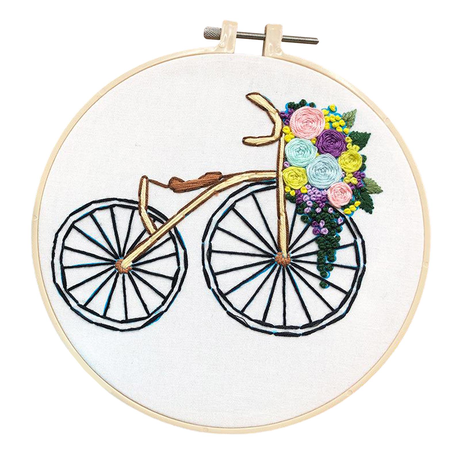 Full Range of Embroidery Kit with Pattern DIY Hoop Craft Dia. 20cm Style 3