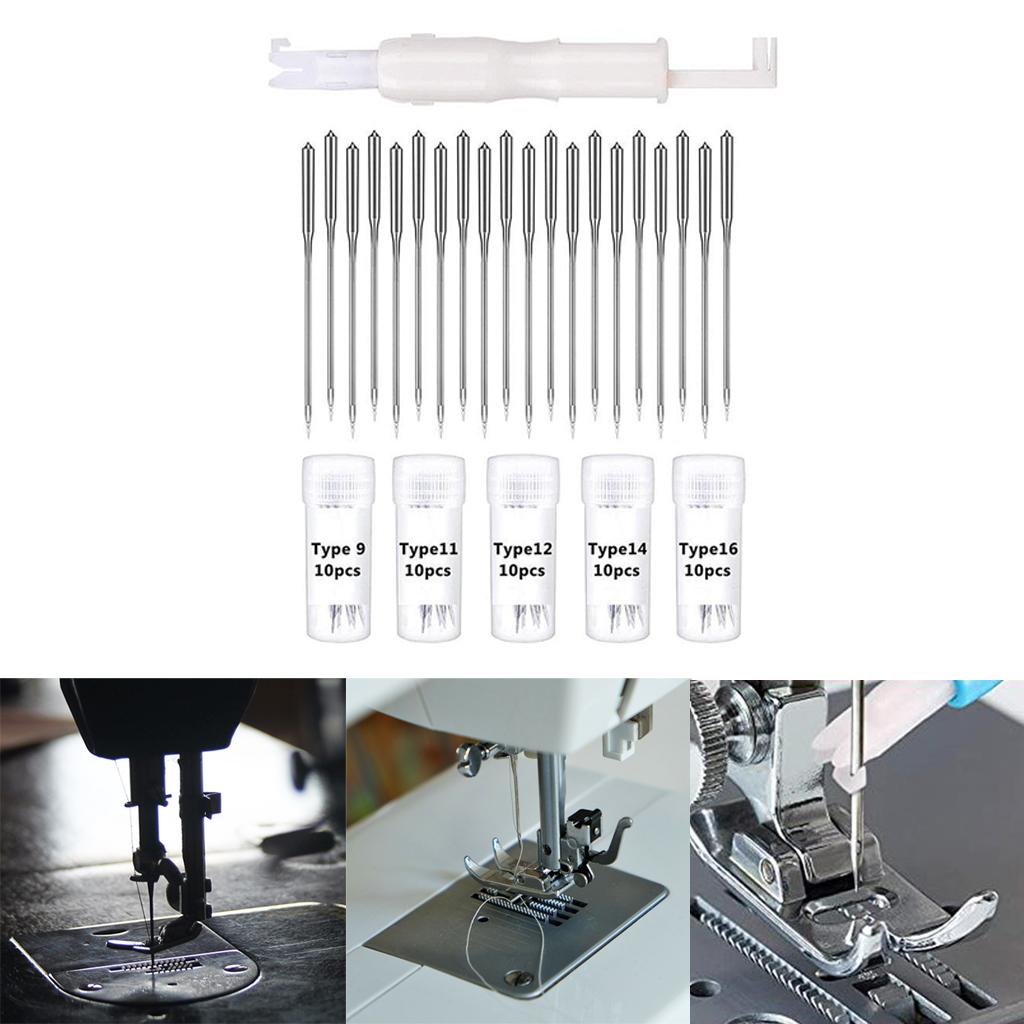 Sewing Machine Needles Universal For Singer Brother  50Needles 1Threader