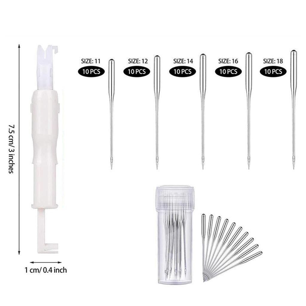 Sewing Machine Needles Universal For Singer Brother  50Needles 1Threader