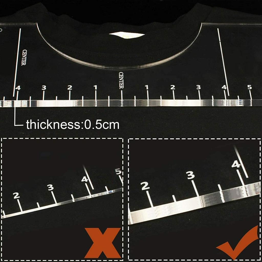 4Pc T-Shirt Alignment Tool - Centering Tool Vinyl T Shirt Ruler Guide Design