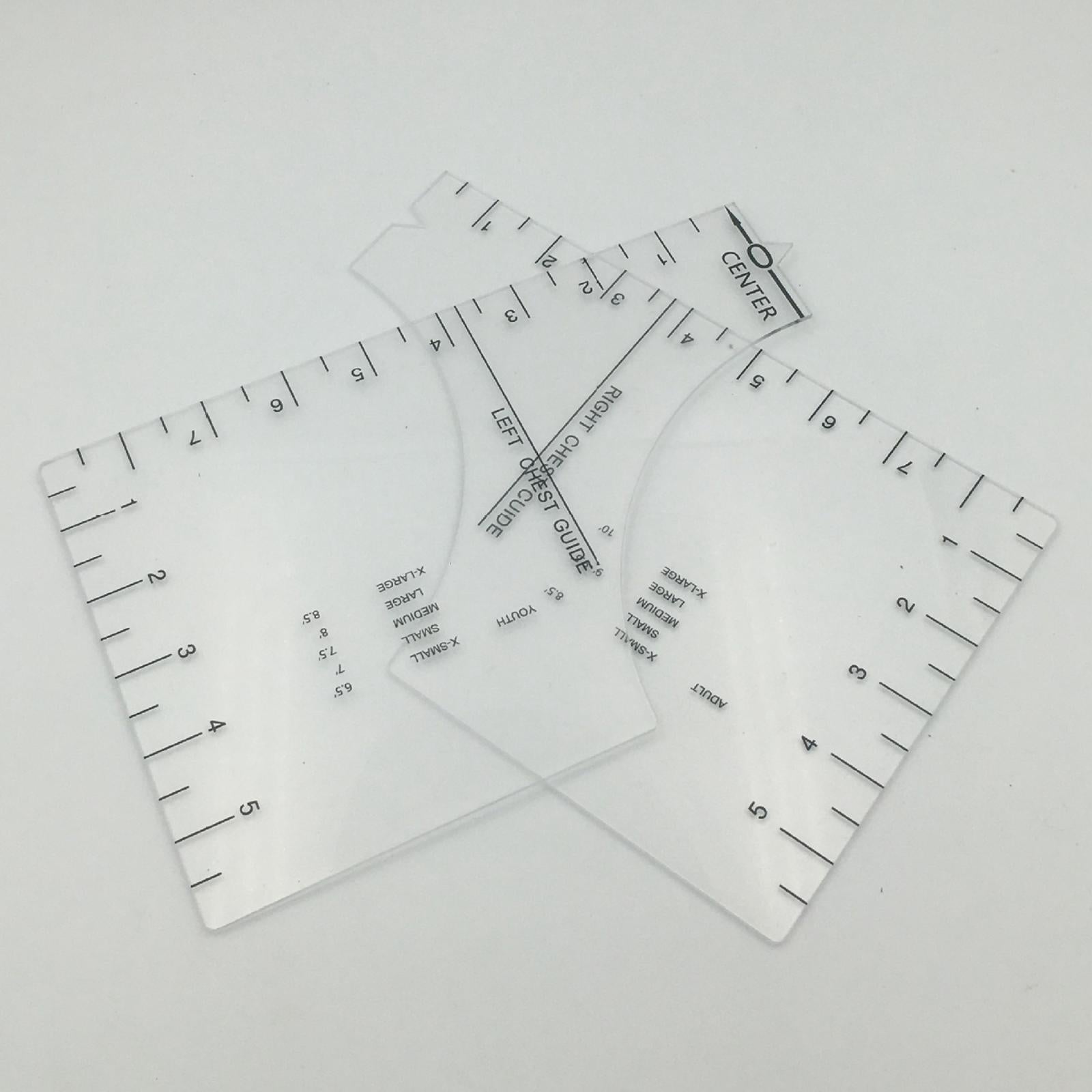 T-Shirt Alignment Tool - DIY Centering Tool Vinyl T Shirt Ruler 18x6inch