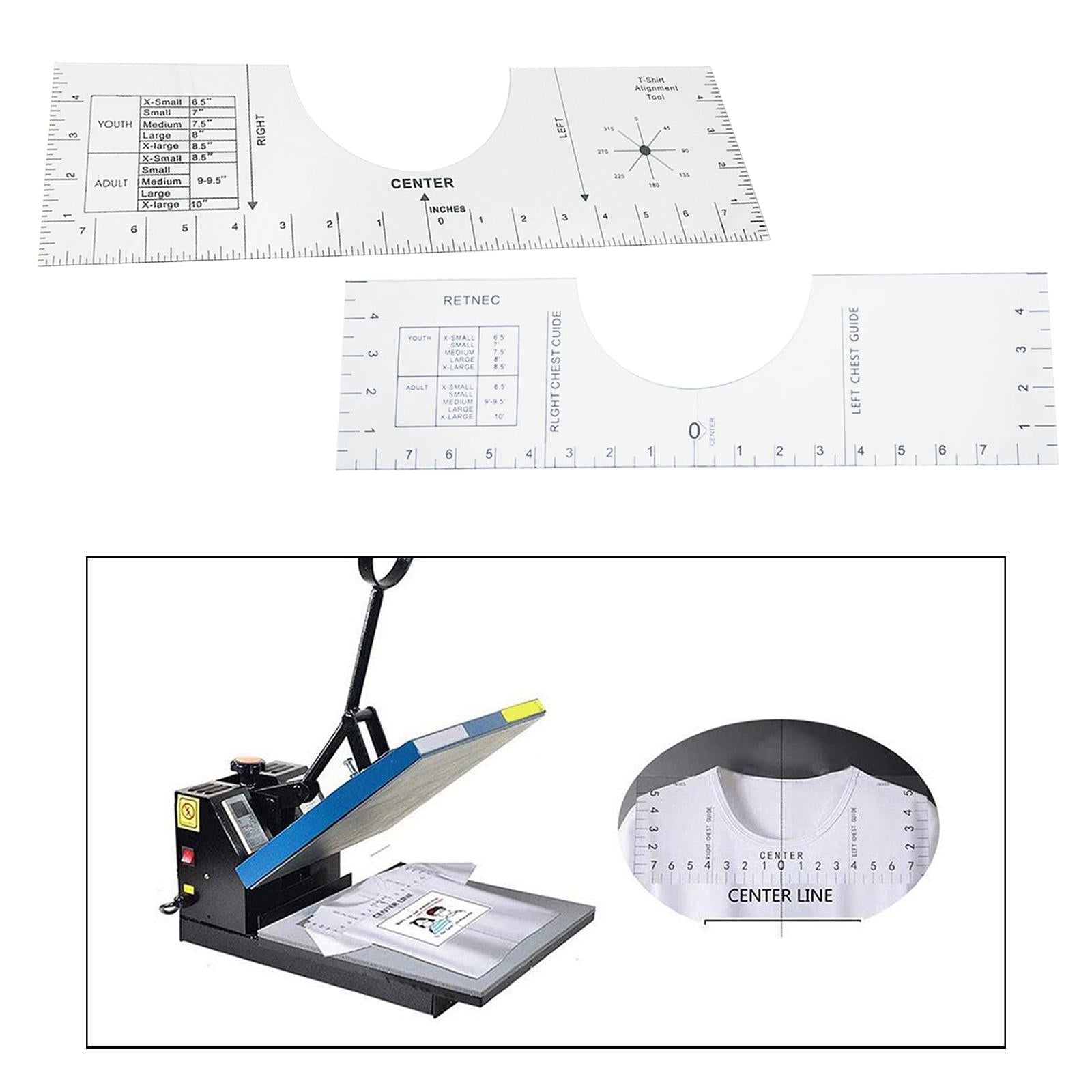 T-Shirt Alignment Tool - Centering Tool HTV T-Shirt Ruler Guide 16x5inch