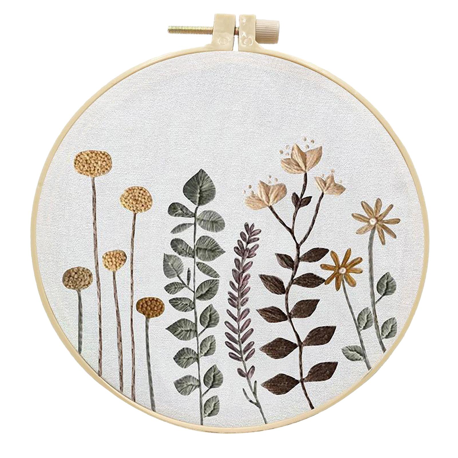 Handmade Cross Stitch Kit Flower Art Making DIY Embroidery Needlework Style2