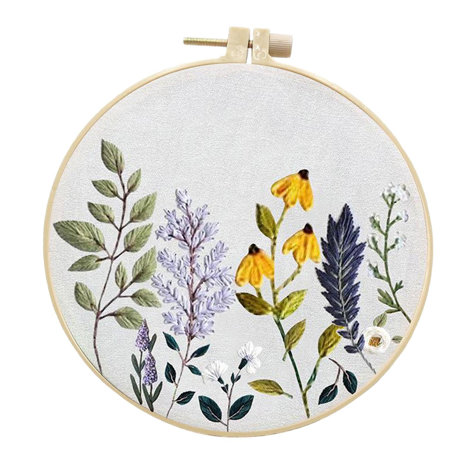 Handmade Cross Stitch Kit Flower Art Making DIY Embroidery Needlework Style4