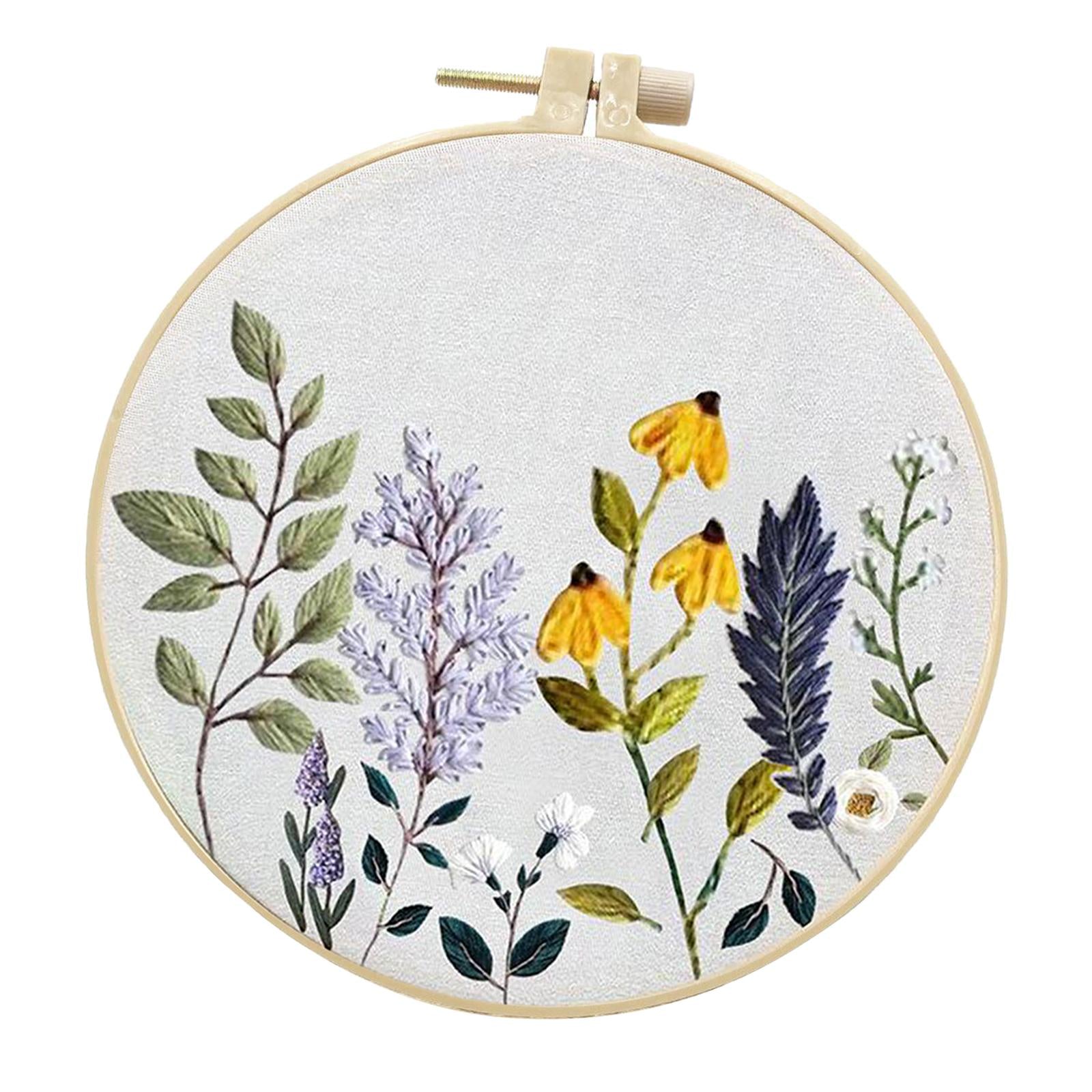 Handmade Cross Stitch Kit Flower Art Making DIY Embroidery Needlework Style4
