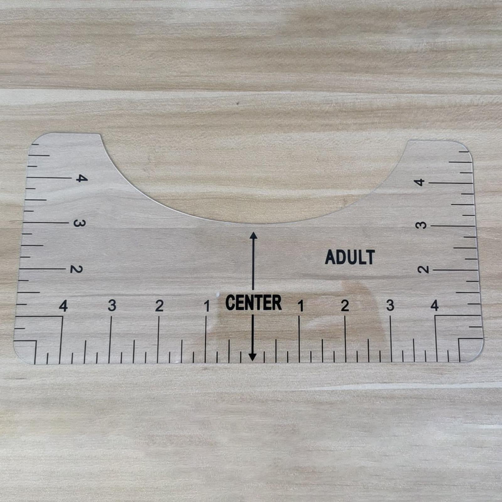 4x PVC T-Shirt Ruler Guide Alignment Centering T Shirt Placement Transparent