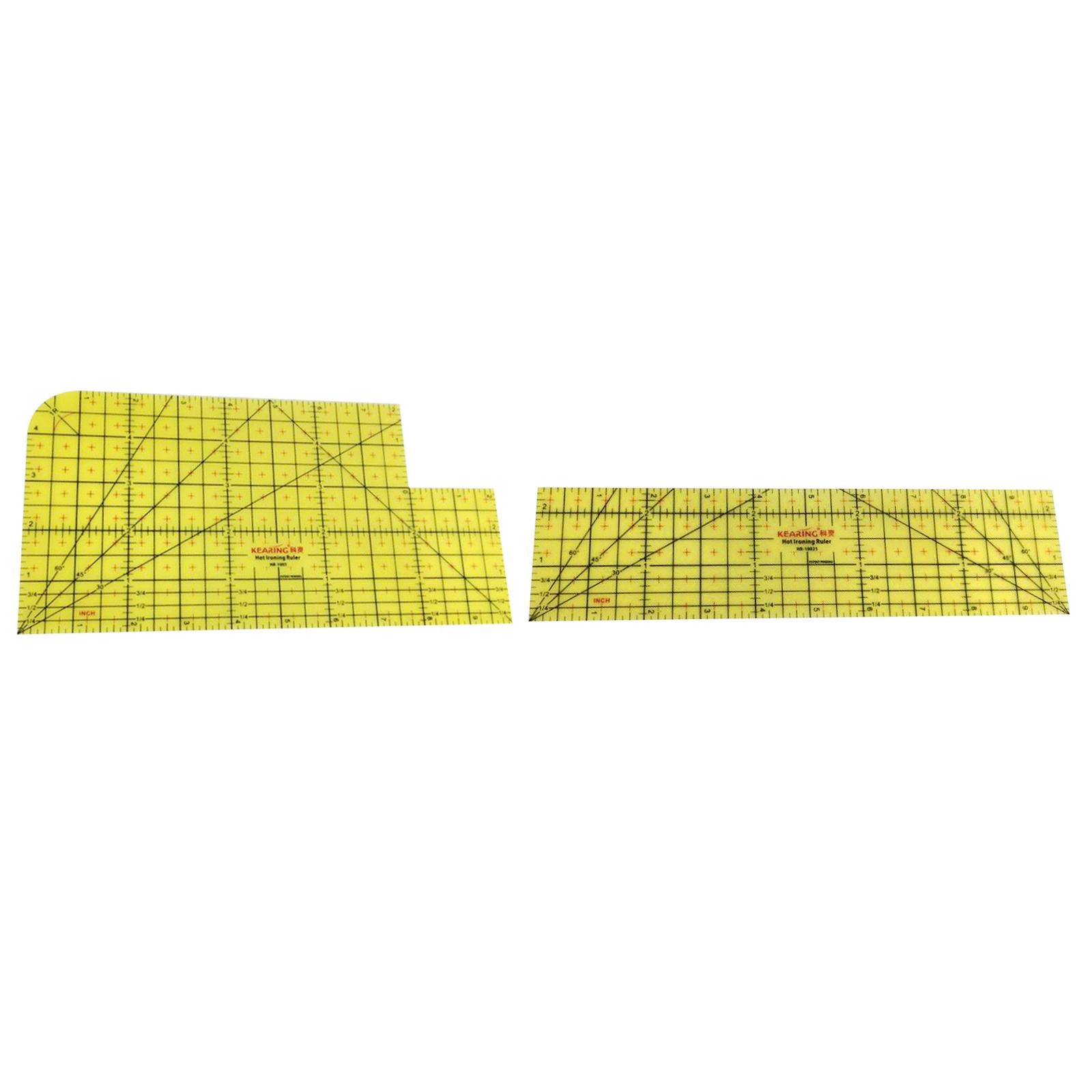 Hot Ironing Ruler Quilting Guide Hemmer Tailor Patchwork 10x2.5inch