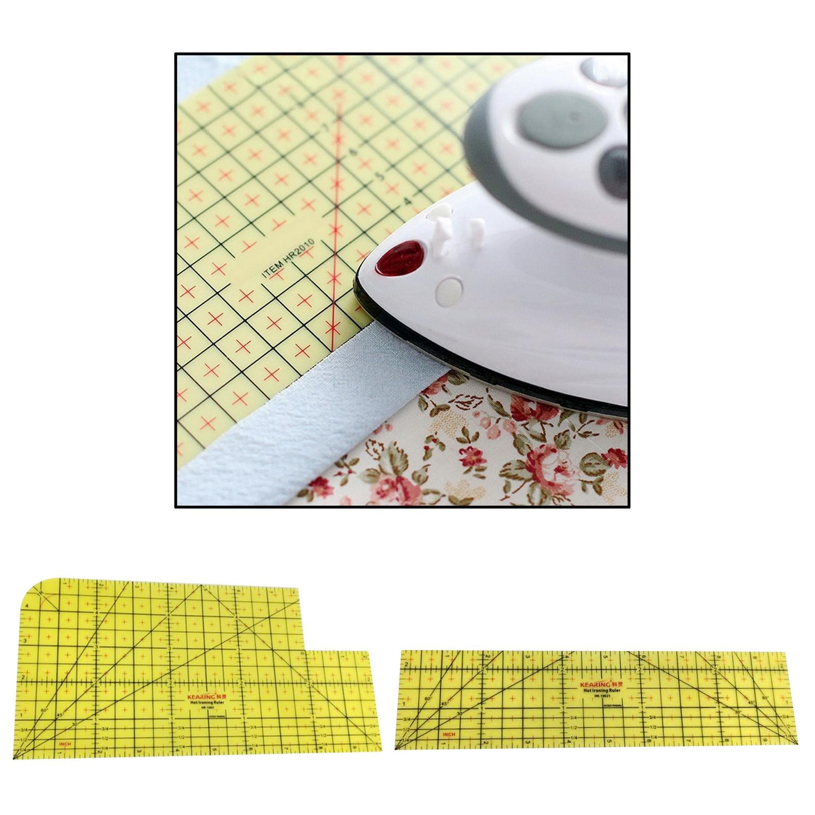 Hot Ironing Ruler Quilting Guide Hemmer Tailor Patchwork 10x2.5inch