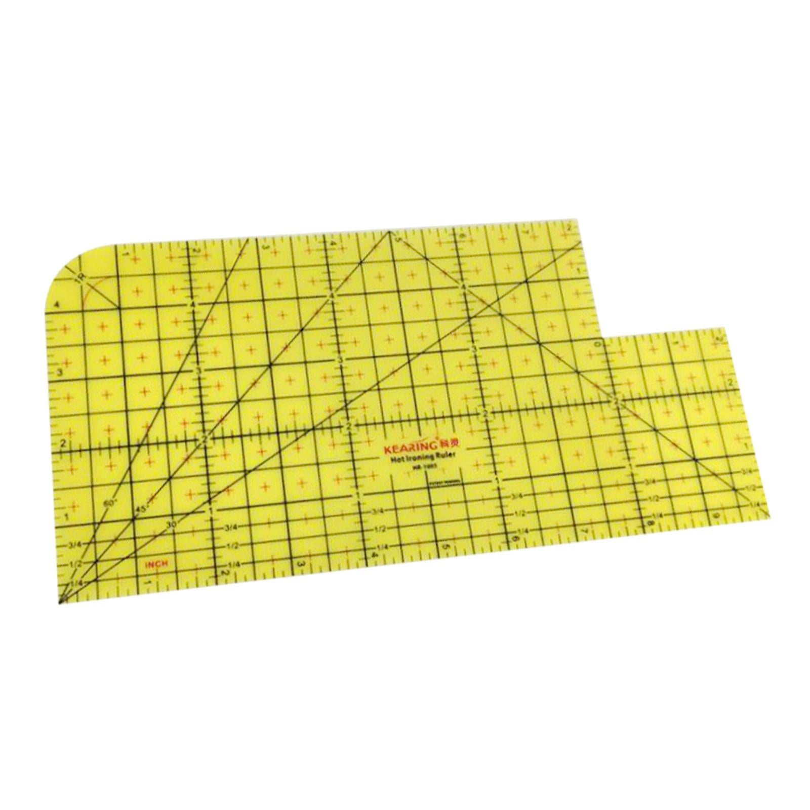 Hot Ironing Ruler Quilting Guide Hemmer Tailor Patchwork 10x5inch