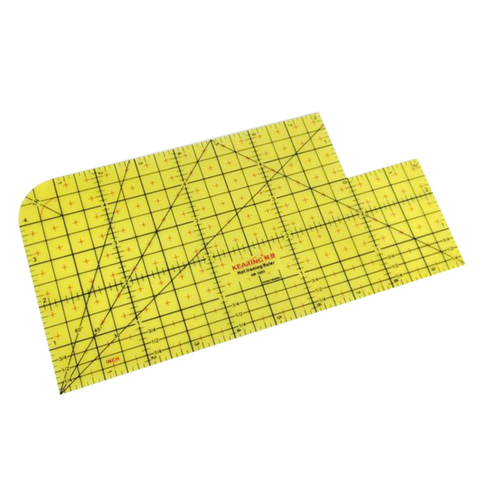 Hot Ironing Ruler Quilting Guide Hemmer Tailor Patchwork 10x5inch
