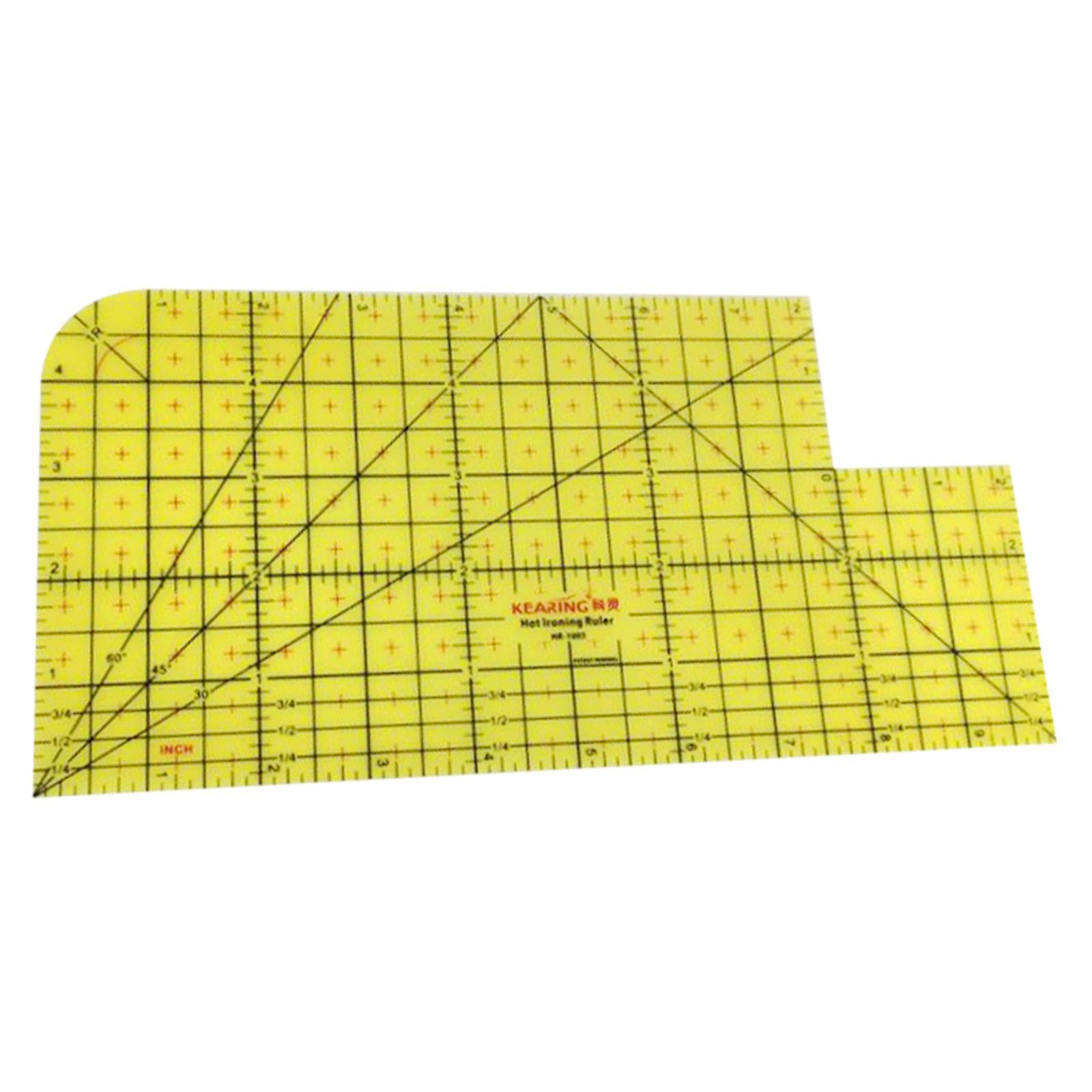 Hot Ironing Ruler Quilting Guide Hemmer Tailor Patchwork 10x5inch