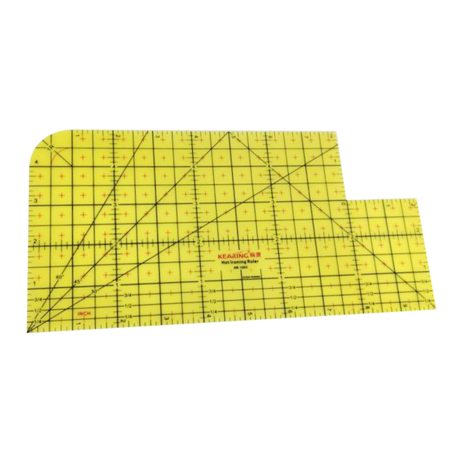 Hot Ironing Ruler Quilting Guide Hemmer Tailor Patchwork 10x5inch