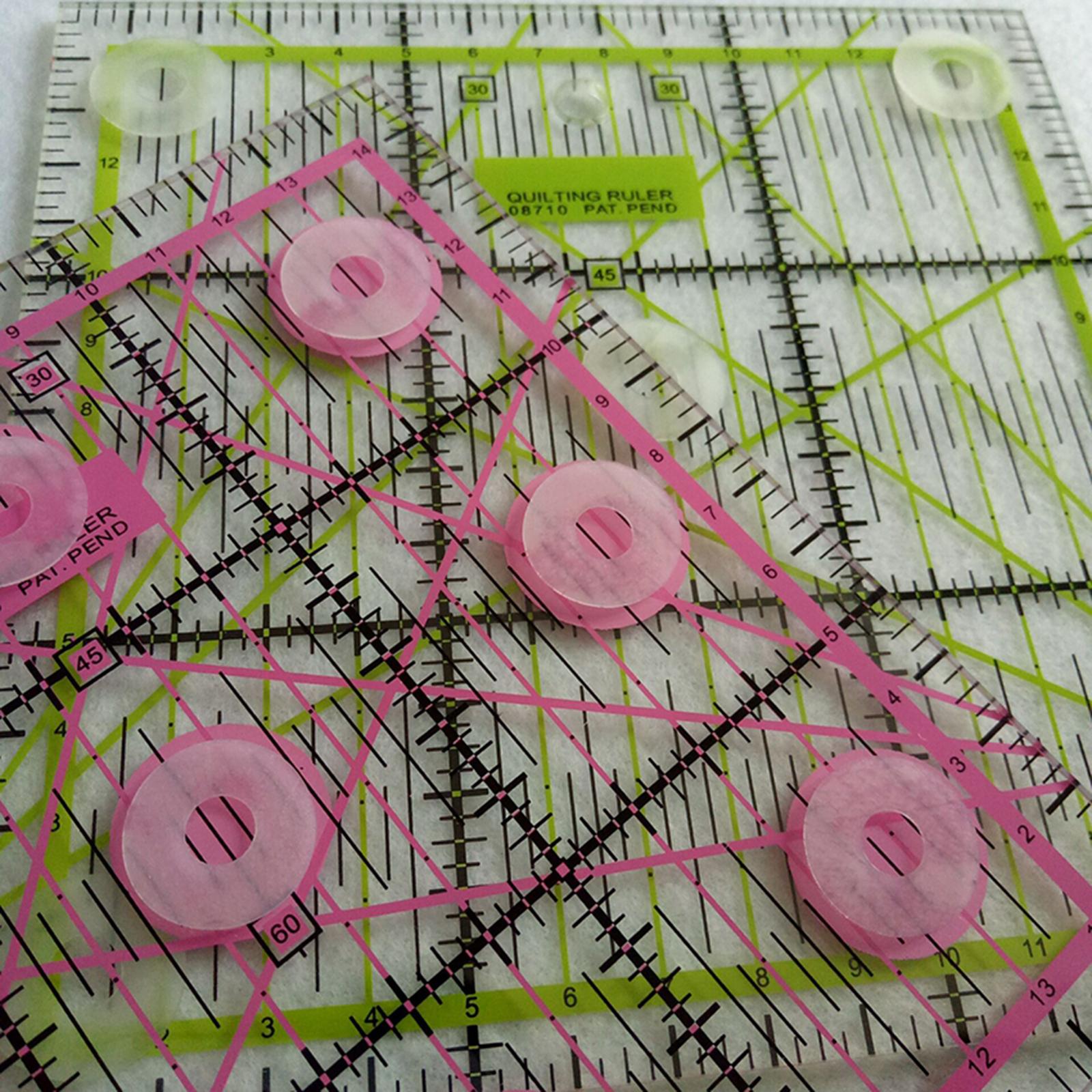 15x Silicone Quilting Ruler Grip-True Grips -Non Slip Adhesive Rings