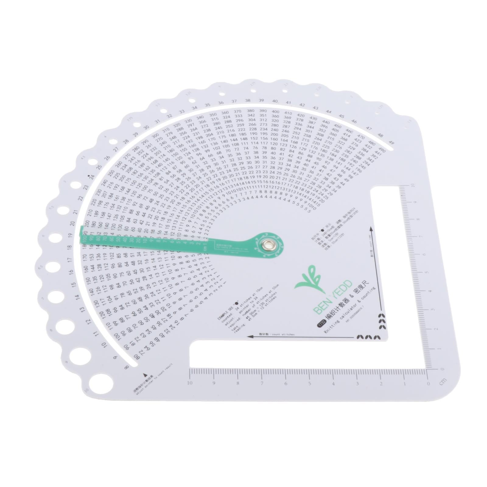 Crochet Hook Needle Size Gauge Knitting Needle Gauge Ruler Measuring Tool