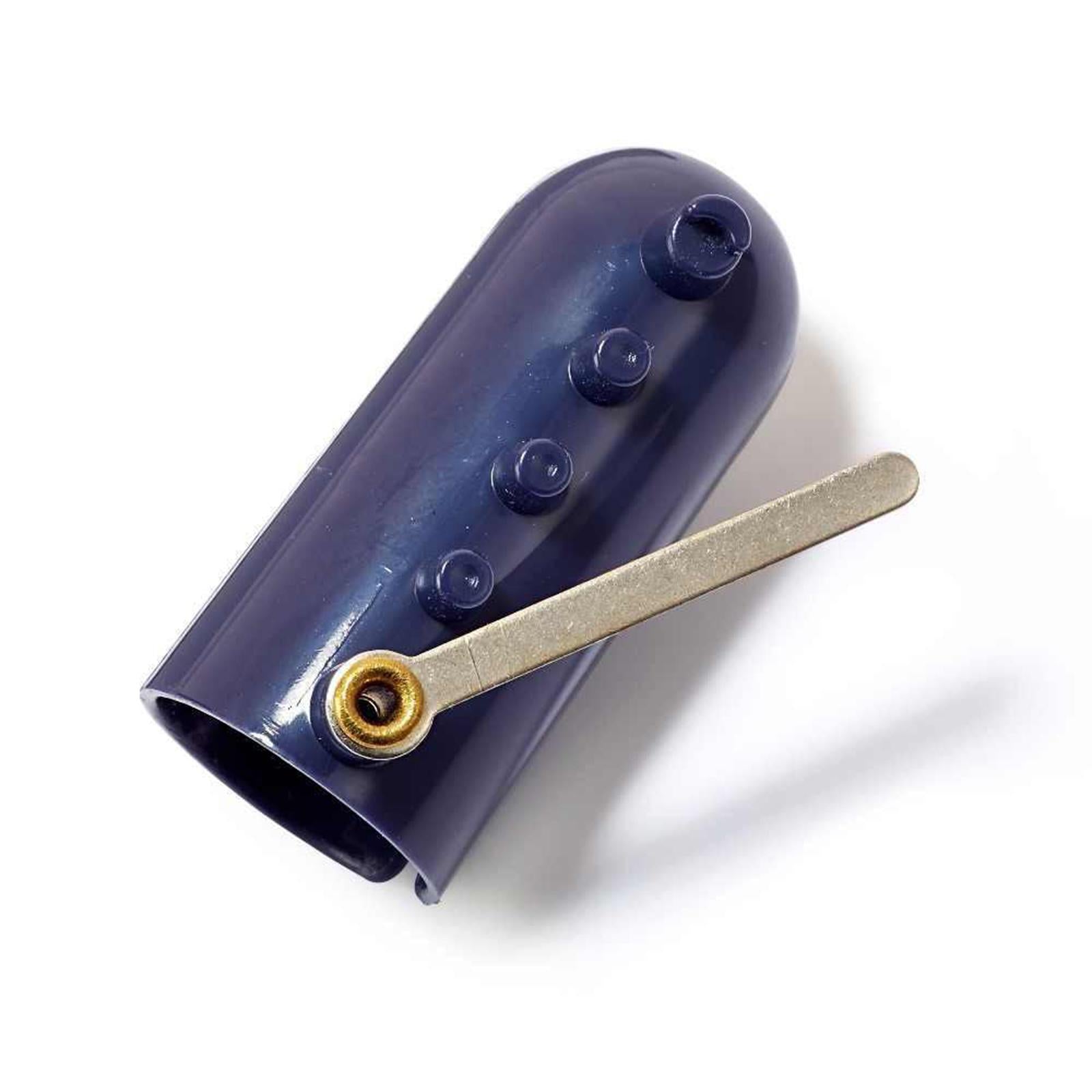 Crocheting Knitting Stranding Yarn Guide Holder Finger Thimble Deep Blue