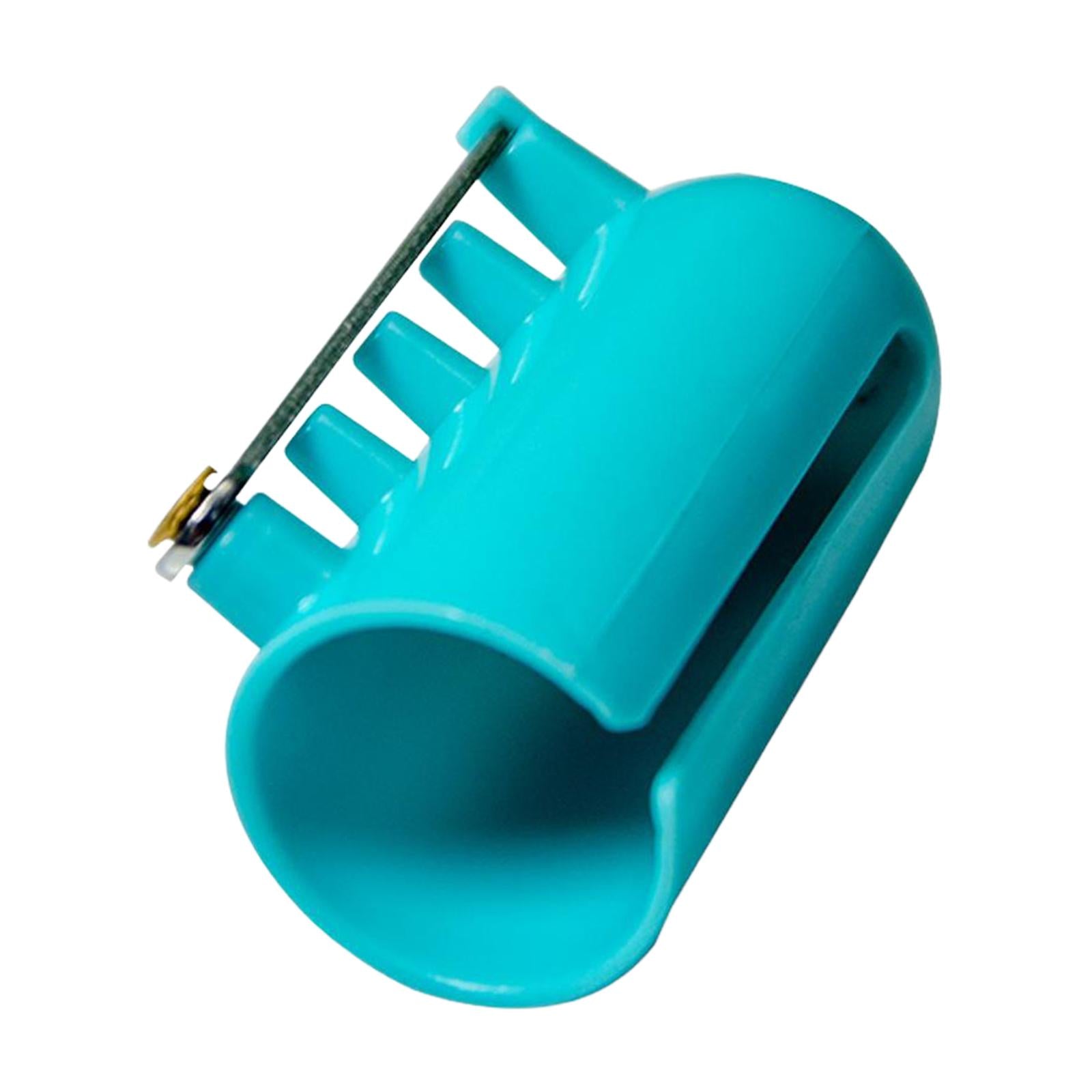 Crocheting Knitting Stranding Yarn Guide Holder Finger Thimble Sky Blue