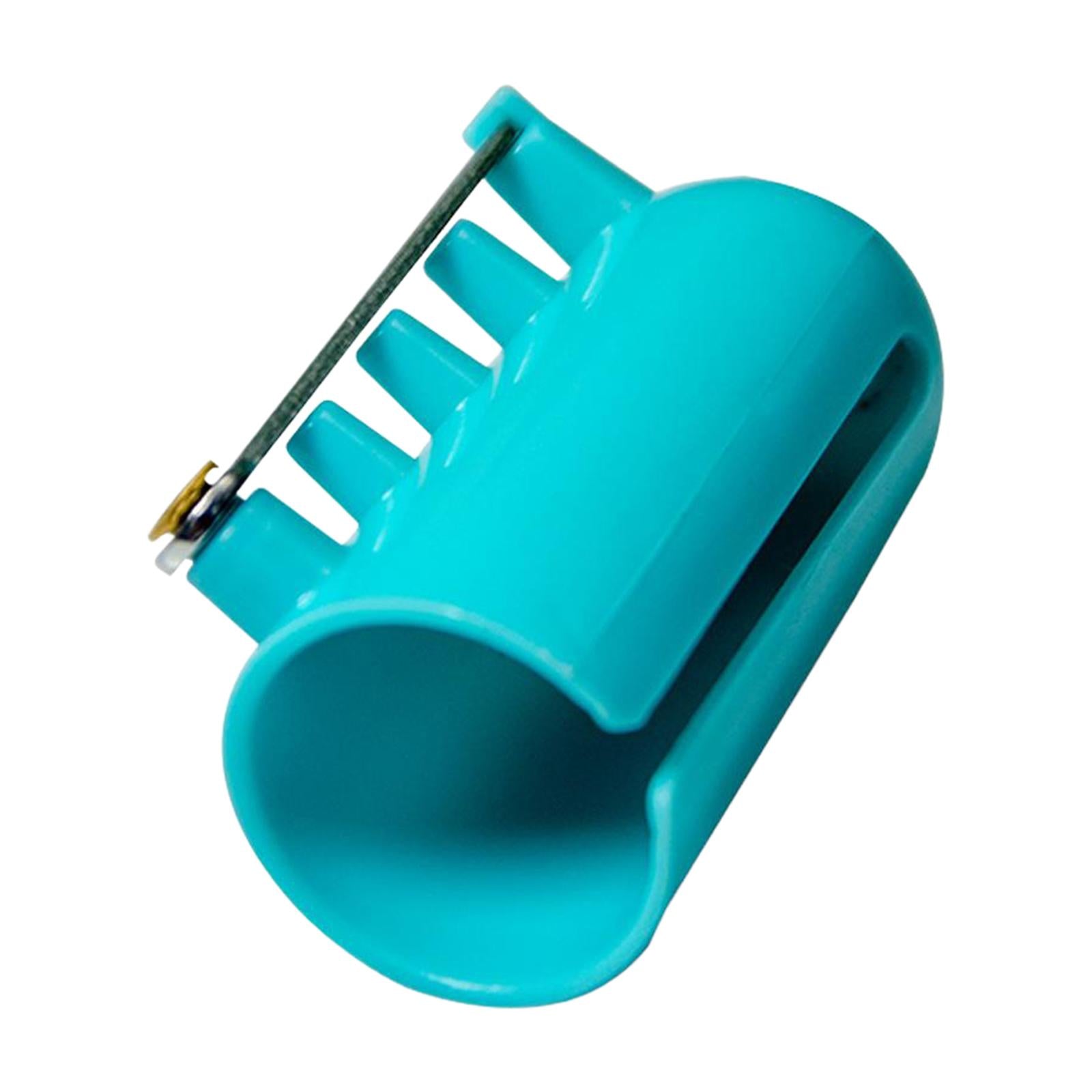 Crocheting Knitting Stranding Yarn Guide Holder Finger Thimble Sky Blue