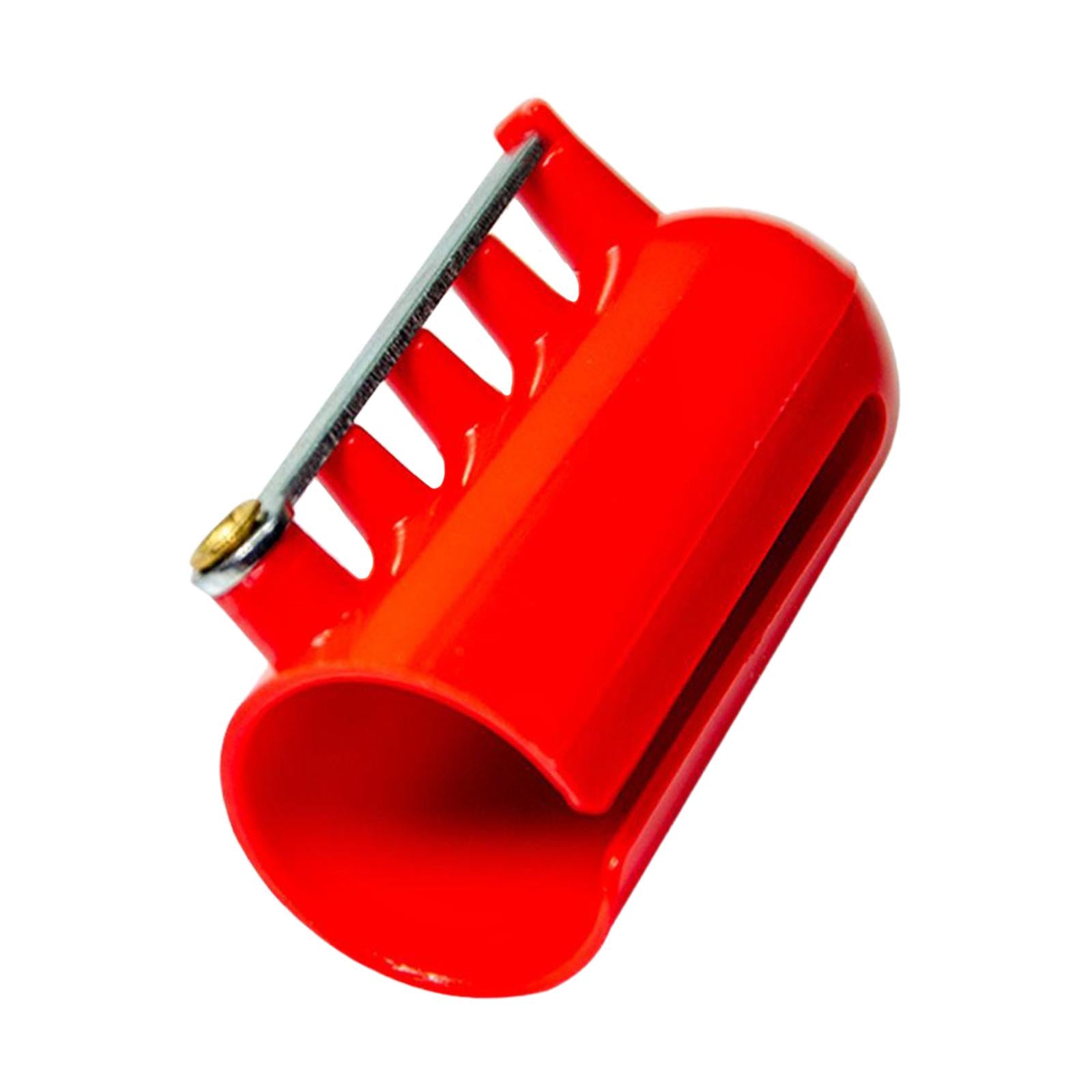 Crocheting Knitting Stranding Yarn Guide Holder Finger Thimble Red