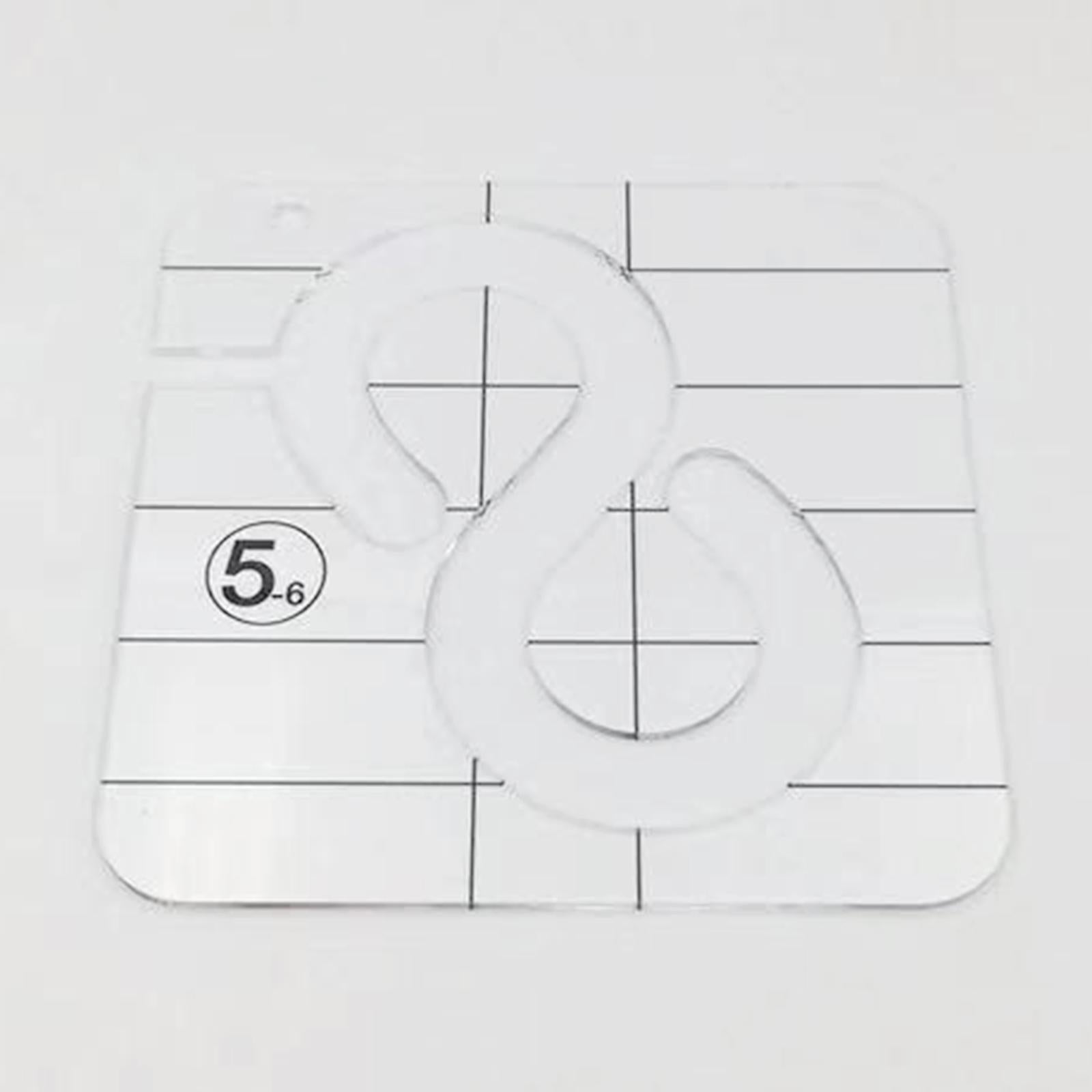 Clear Acrylic Laser Cut Quilting Templates for DIY Patchwork Kintting F