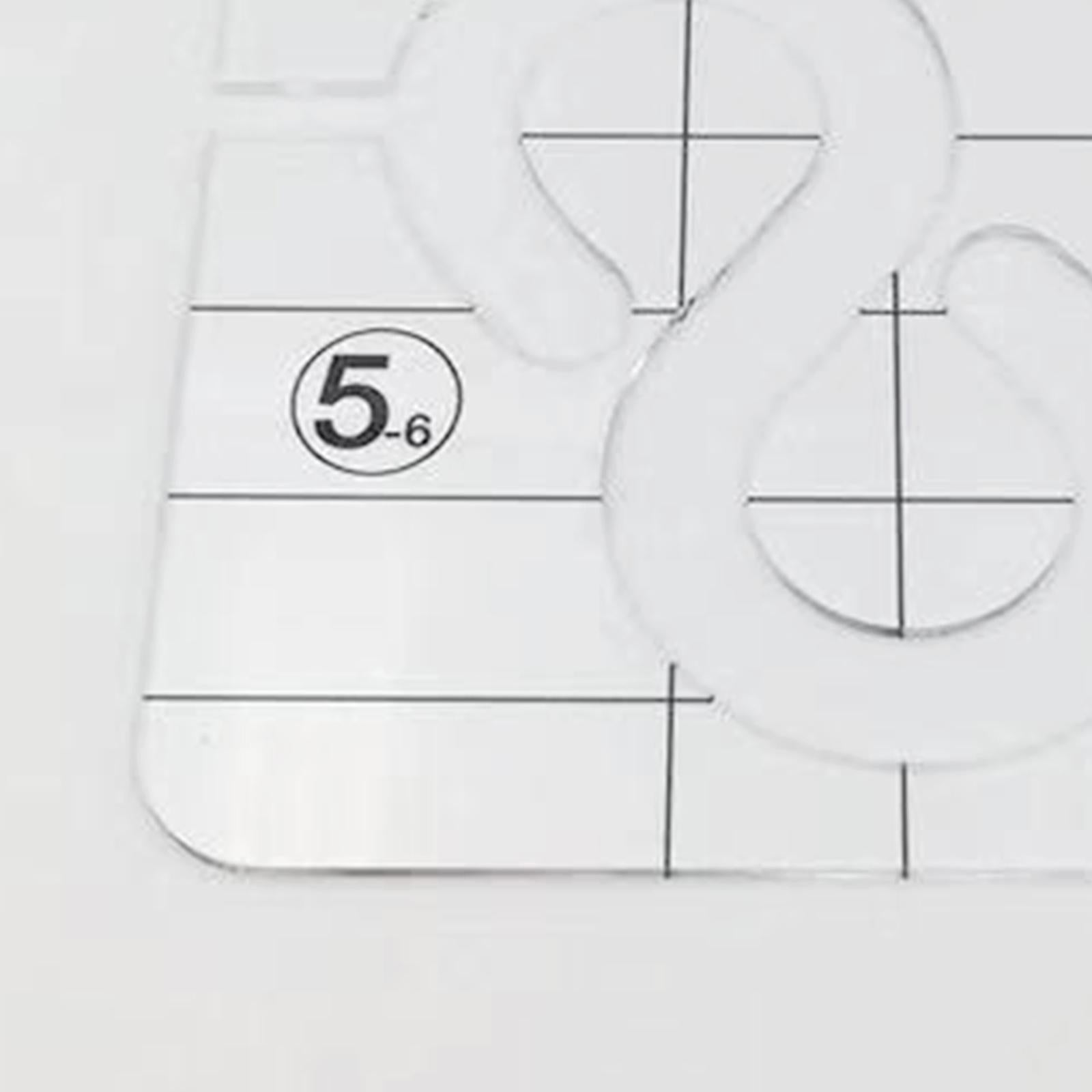 Clear Acrylic Laser Cut Quilting Templates for DIY Patchwork Kintting F
