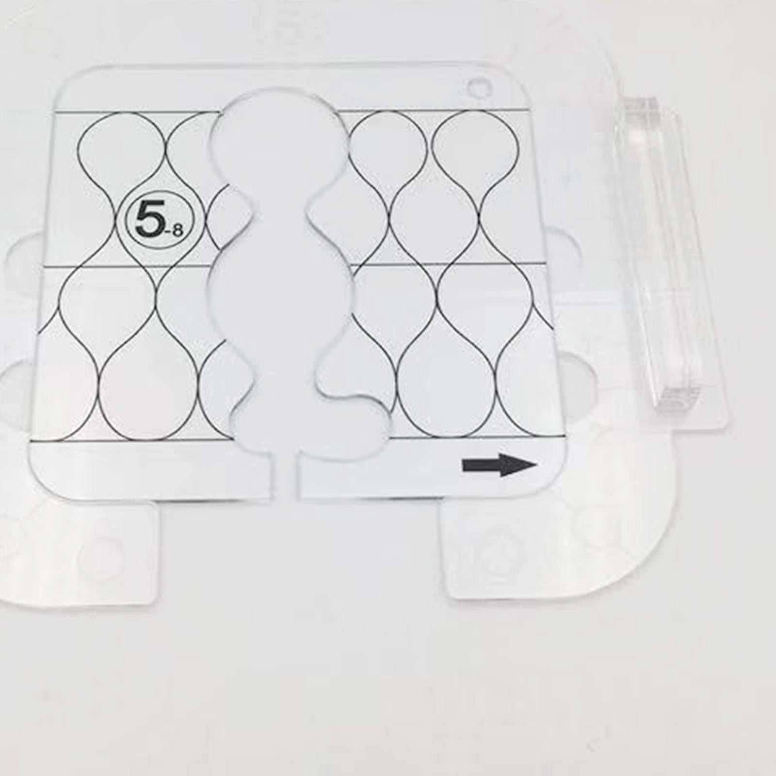 Clear Acrylic Laser Cut Quilting Templates for DIY Patchwork Kintting H
