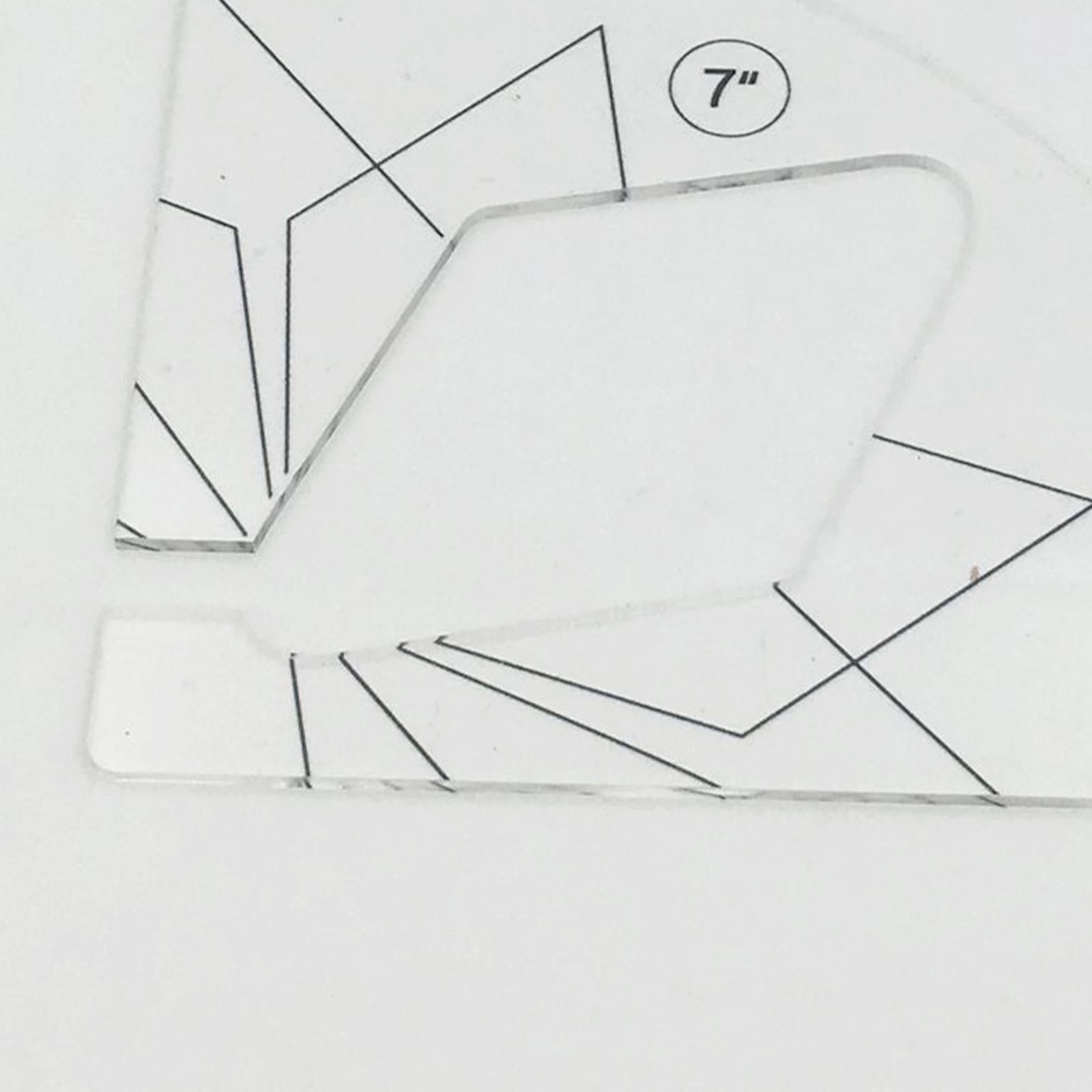 Clear Acrylic Laser Cut Quilting Templates for DIY Patchwork Kintting K