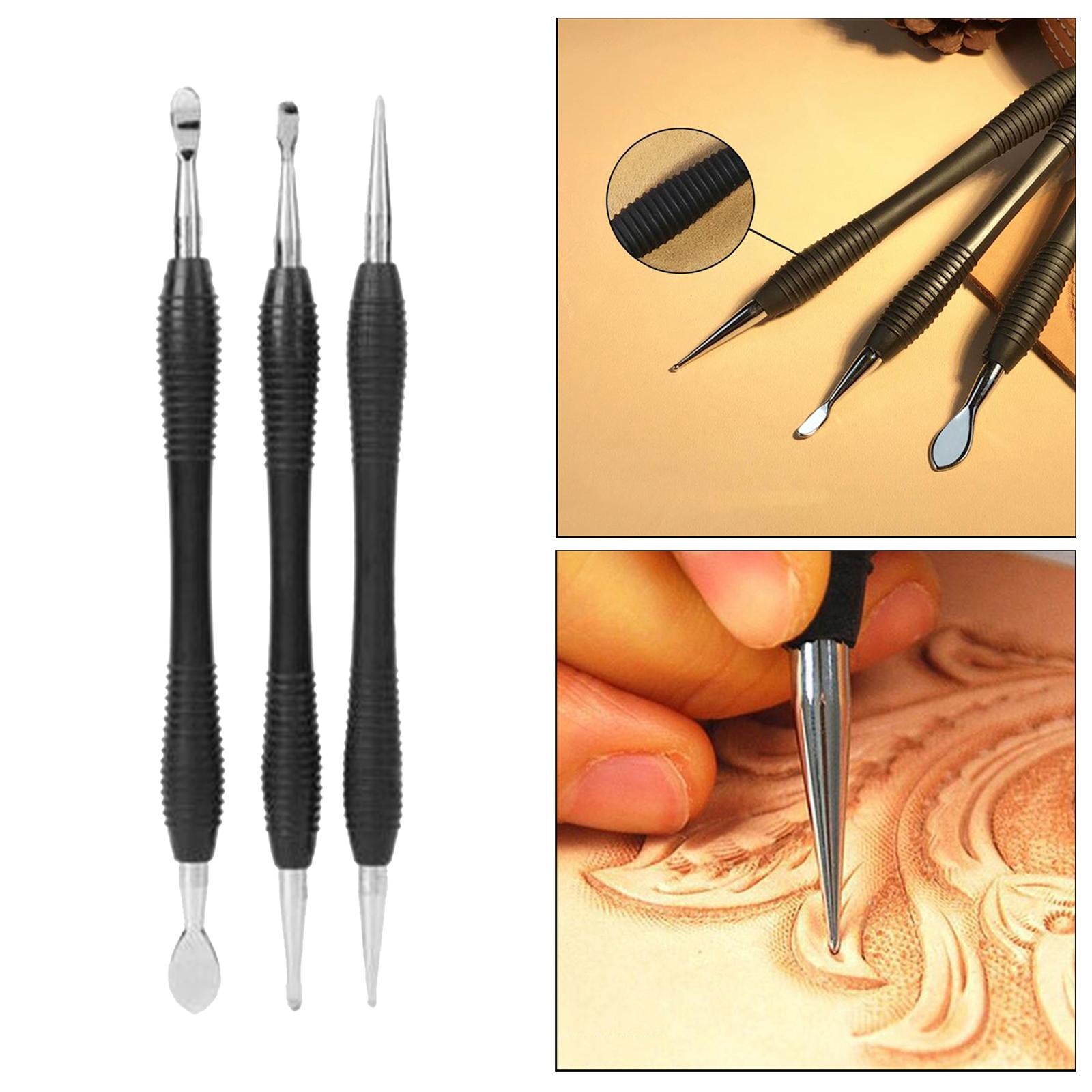Leather Craft PMC Carving Modelling Splicing Embossing Spoon Stylus Tool Set Cone Head