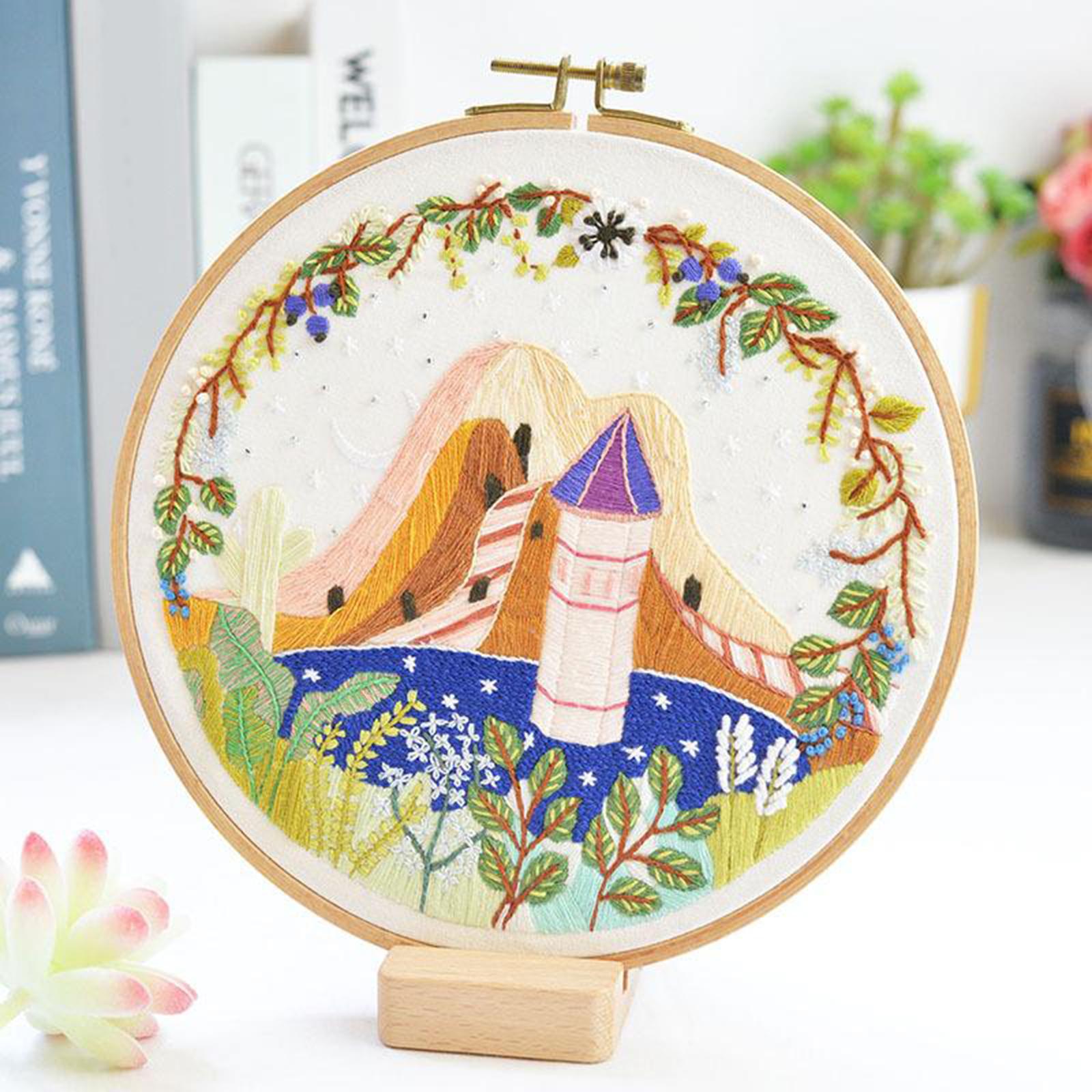 Funny Embroidery Starter Kit Bamboo Embroidery for Beginners Adults Style 2